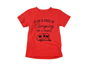 T-Shirt Ce qui se passe au camping, reste au camping-Simplement Vrai Boutique Made In Québec