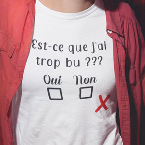 T-Shirt Est-ce que j'ai trop bu???-Simplement Vrai Boutique Made In Québec