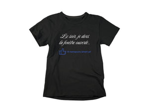 T-Shirt Le soir je dors la fenêtre ouverte-Simplement Vrai Boutique Made In Québec