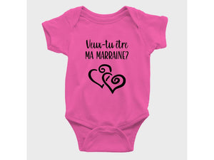 Cache-Couche Veux-tu être ma marraine?-Simplement Vrai Boutique Made In Québec