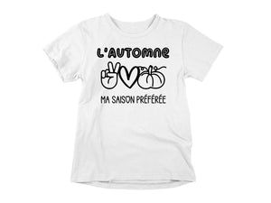 T-Shirt L'Automne, ma saison préférée-Simplement Vrai Boutique Made In Québec