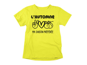 T-Shirt L'Automne, ma saison préférée-Simplement Vrai Boutique Made In Québec