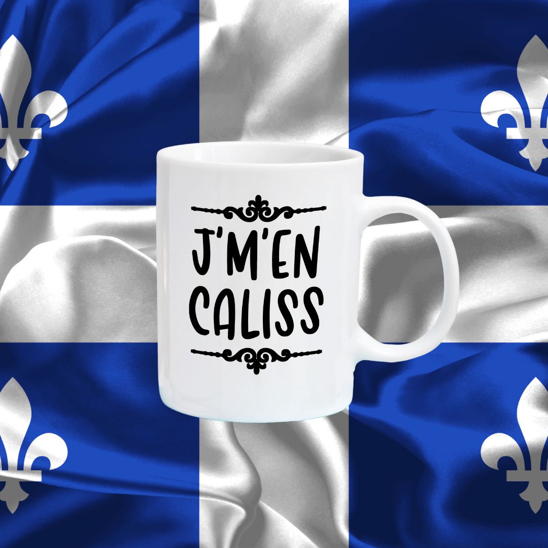 Tasse à café J'm'en caliss Image principale du produit