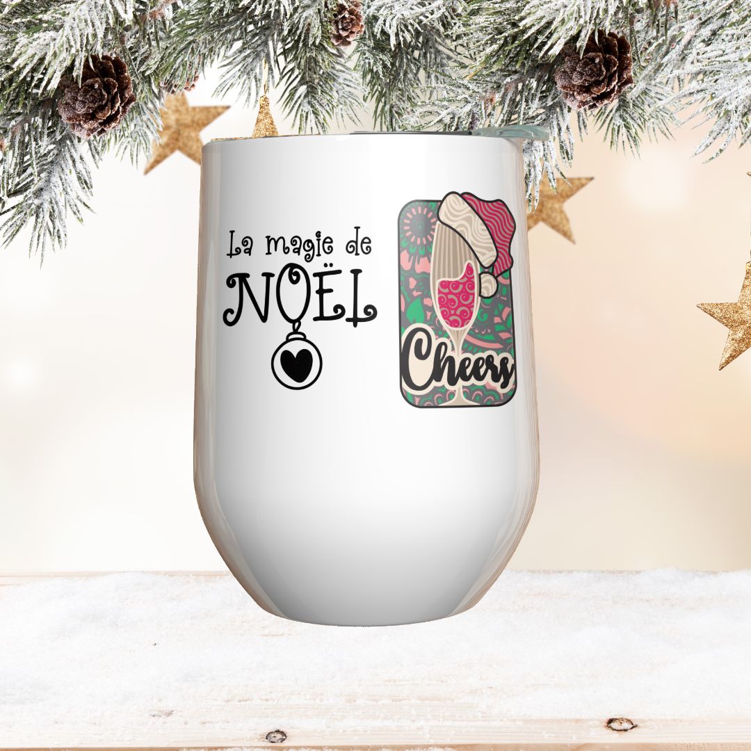 Verre à vin - La magie de Noël