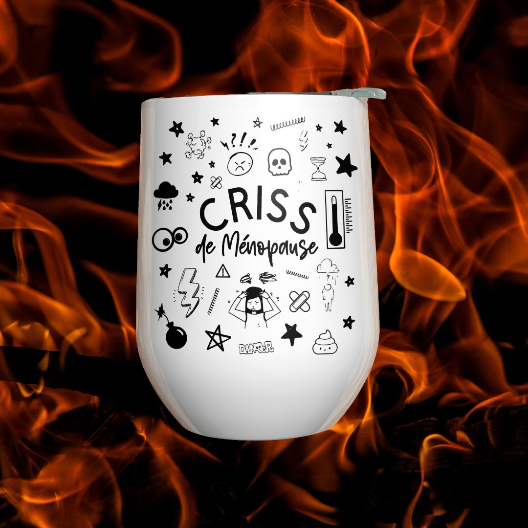 Verre à vin - Criss de Ménopause