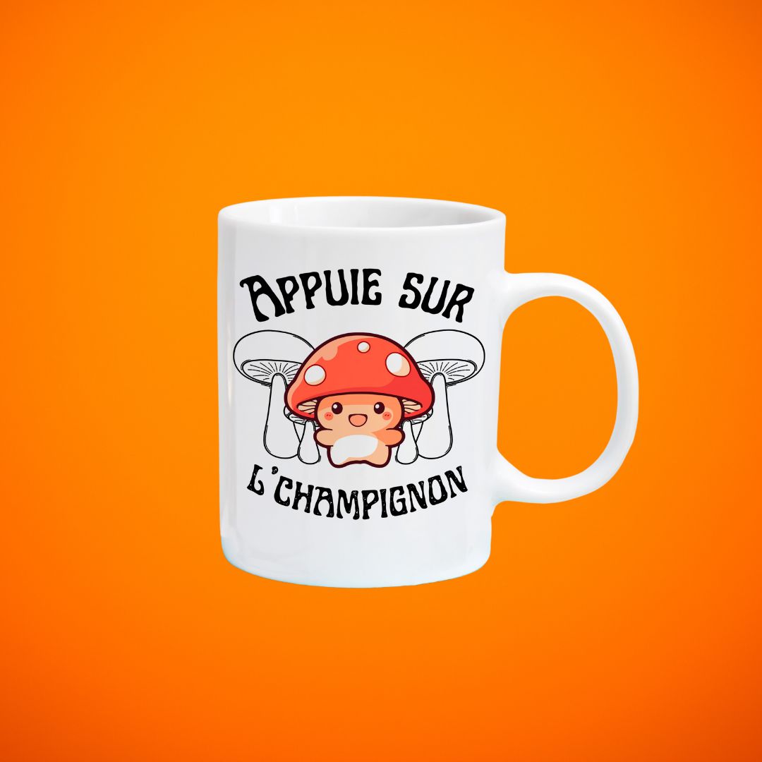 Tasse à café Appuie sur l'champignon