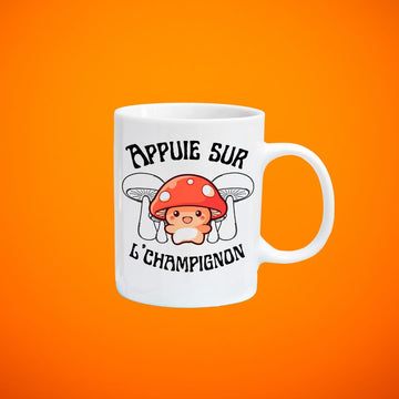 Tasse à café Appuie sur l'champignon