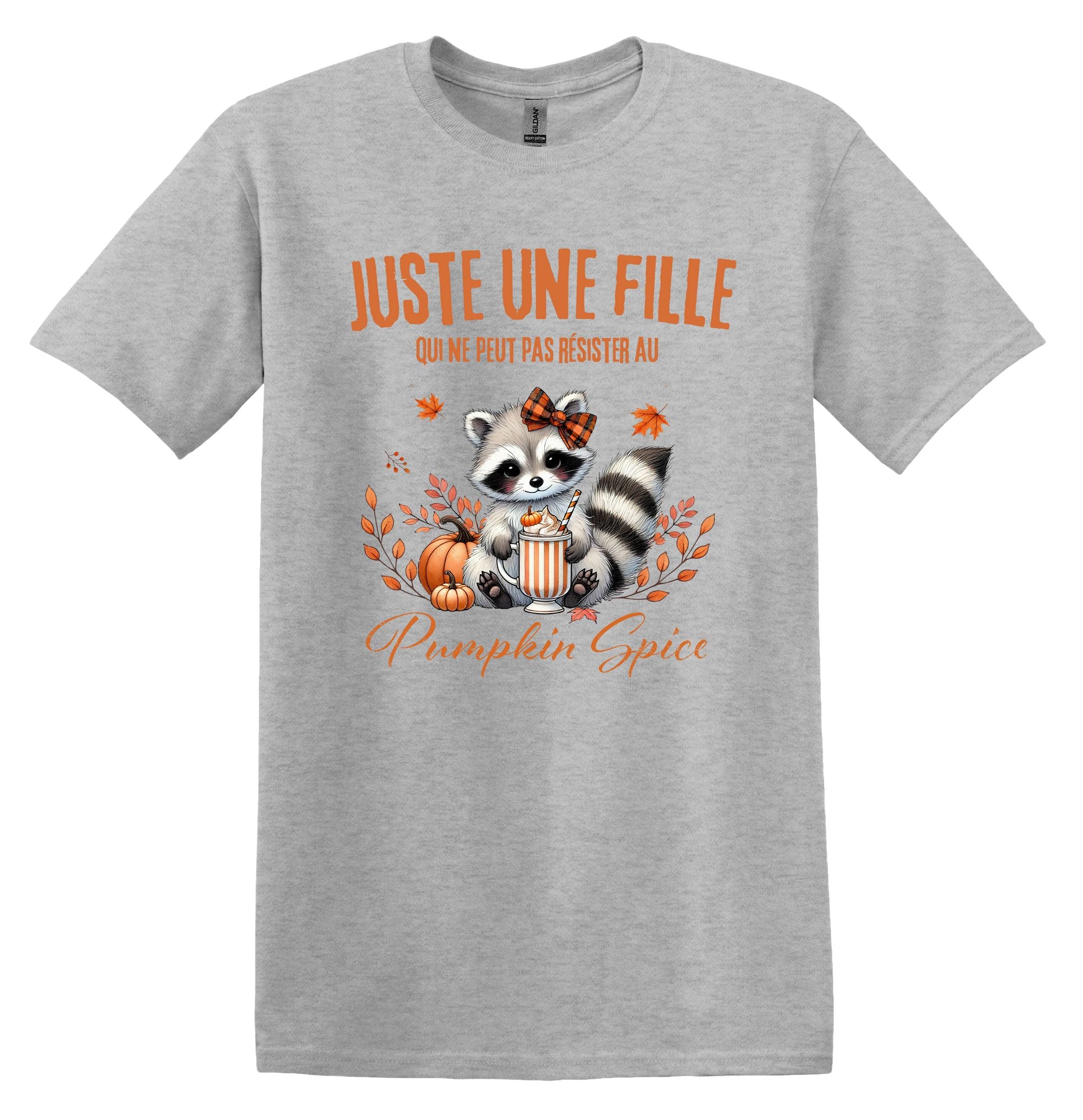 T-Shirt Juste Une Fille Pumpkin Spice