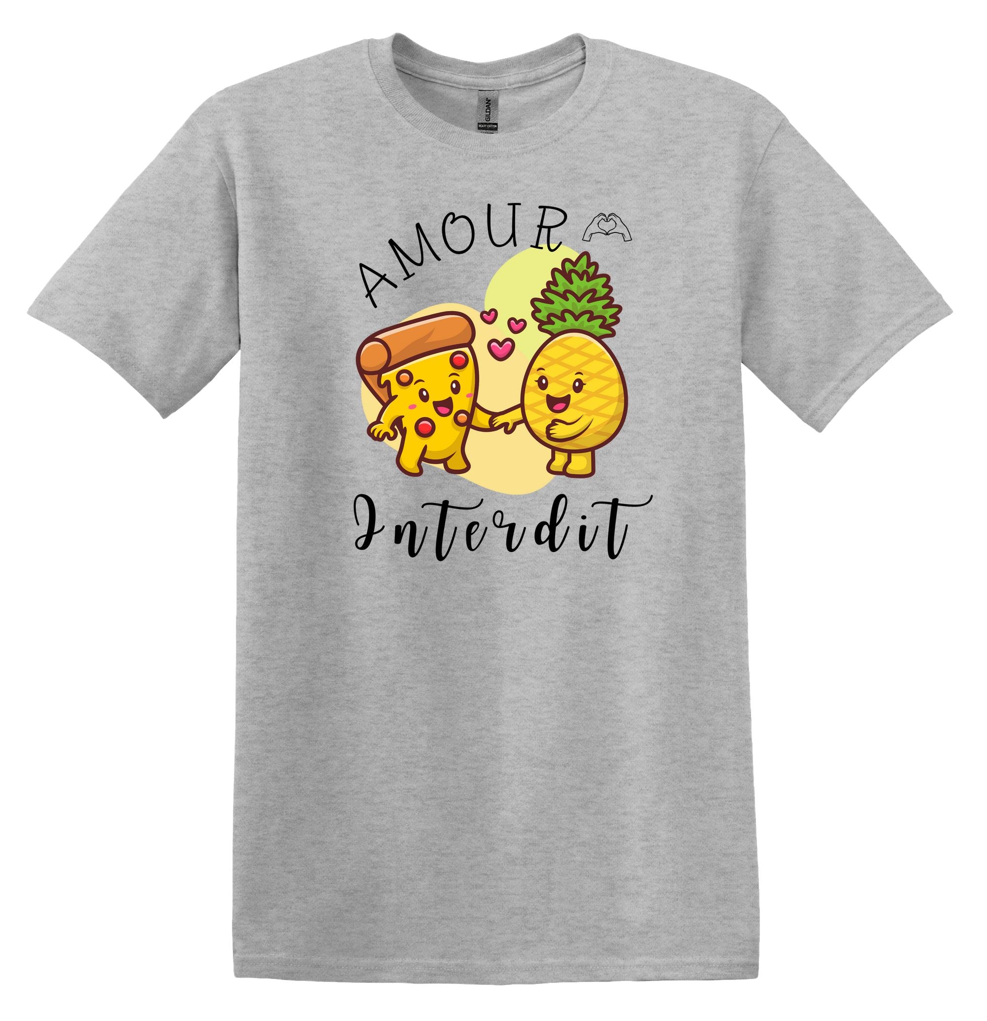 T-Shirt Pizza et Ananas, Amour Interdit