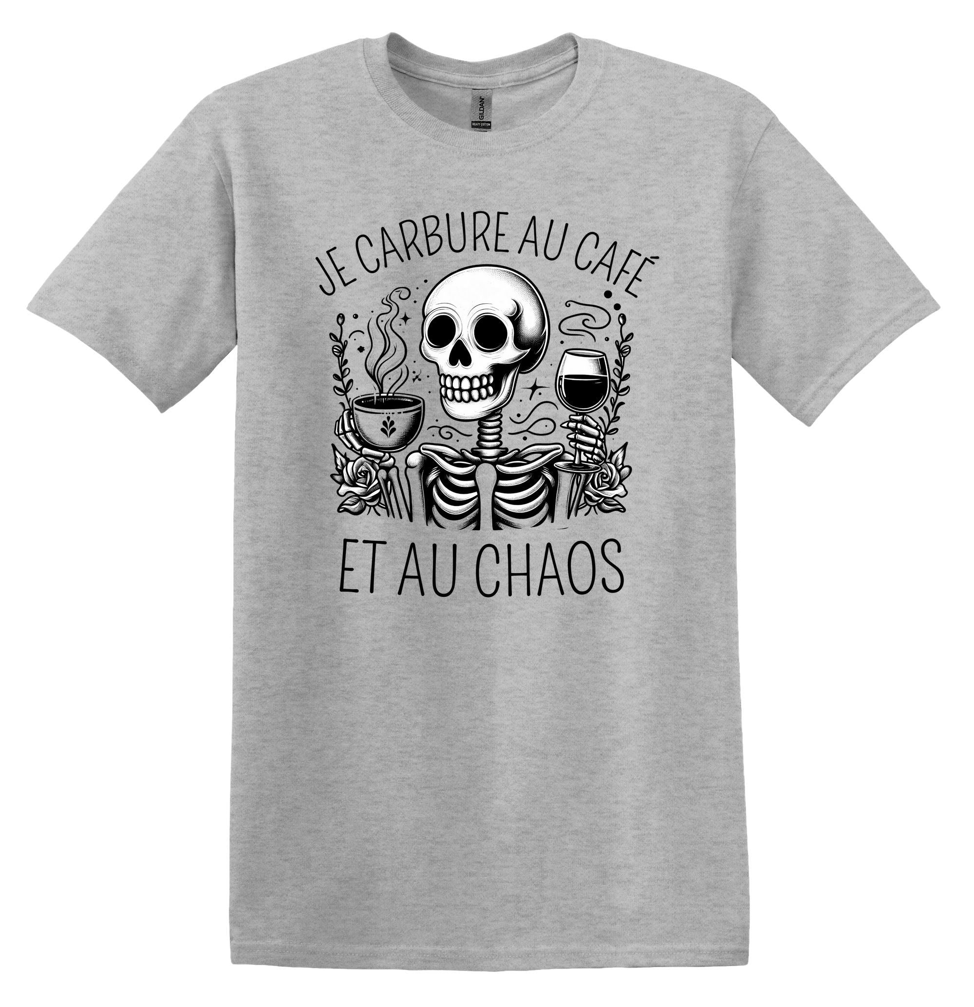T-Shirt Je carbure au café et au chaos
