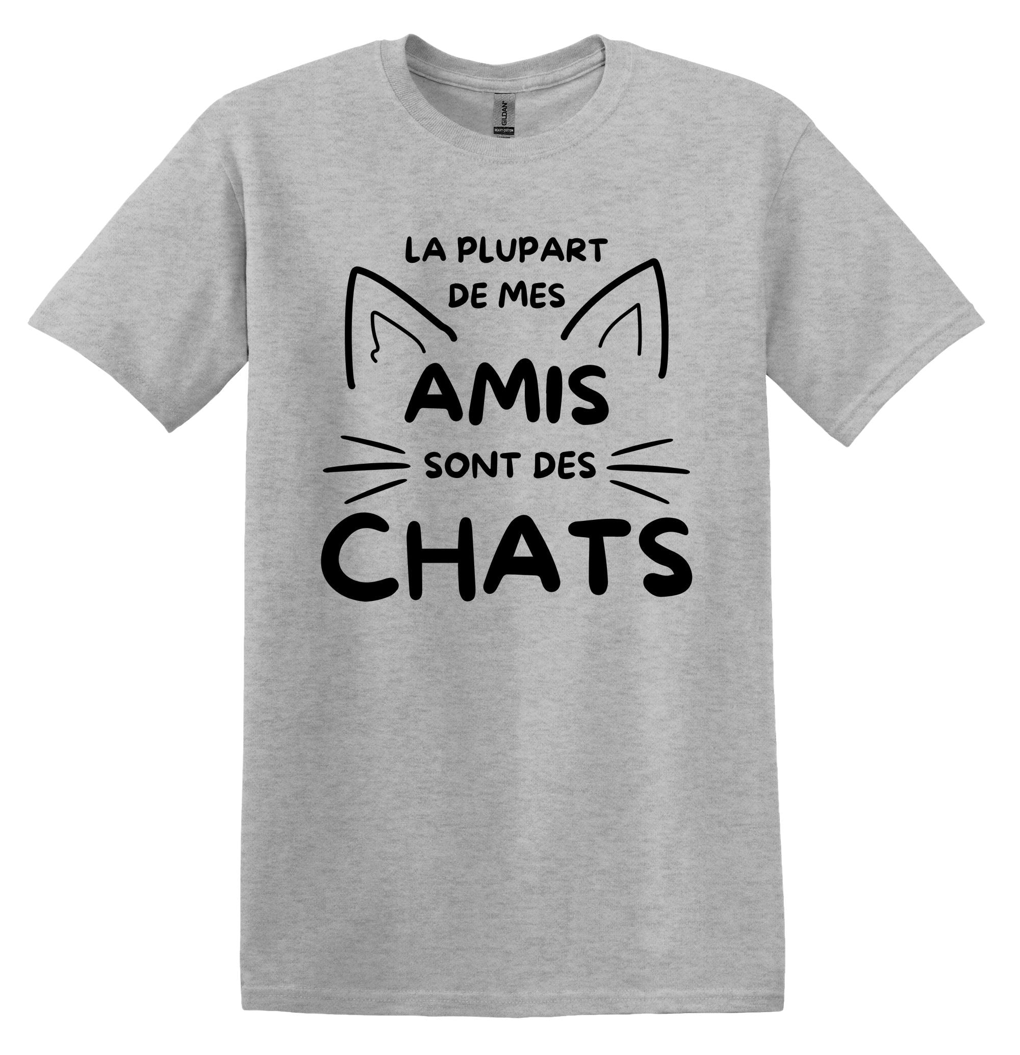T-Shirt La plupart de mes amis sont des chats