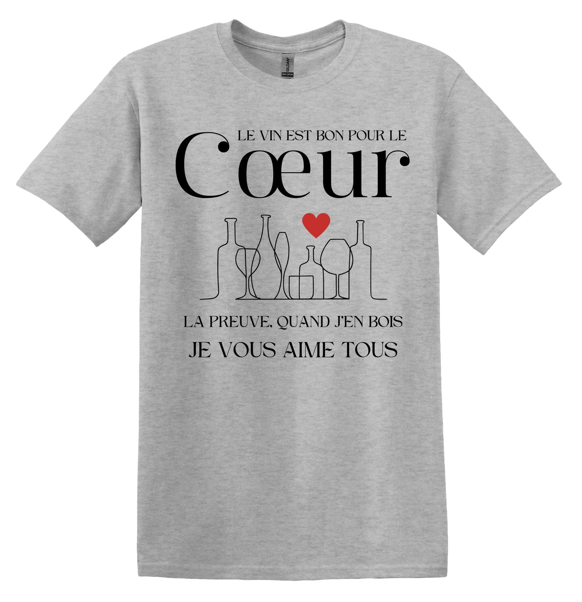 T-Shirt Boire du vin c'est bon pour le coeur