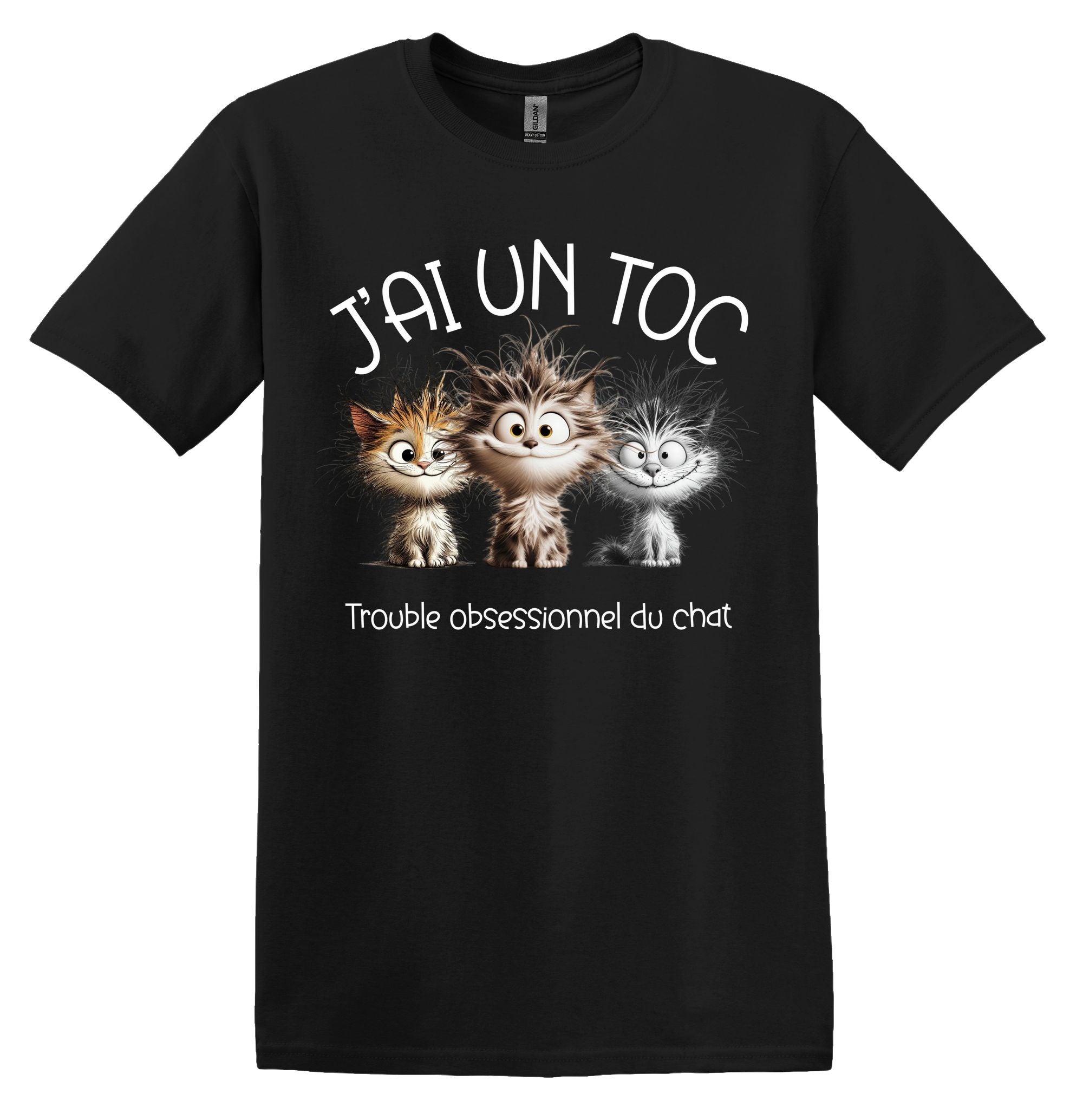 T-Shirt J'ai un TOC ( Trouble obsessionnel du chat )