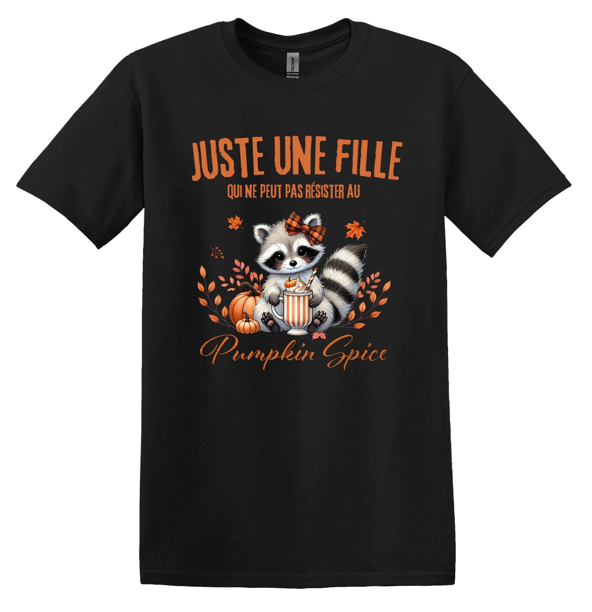 T-Shirt Juste Une Fille Pumpkin Spice