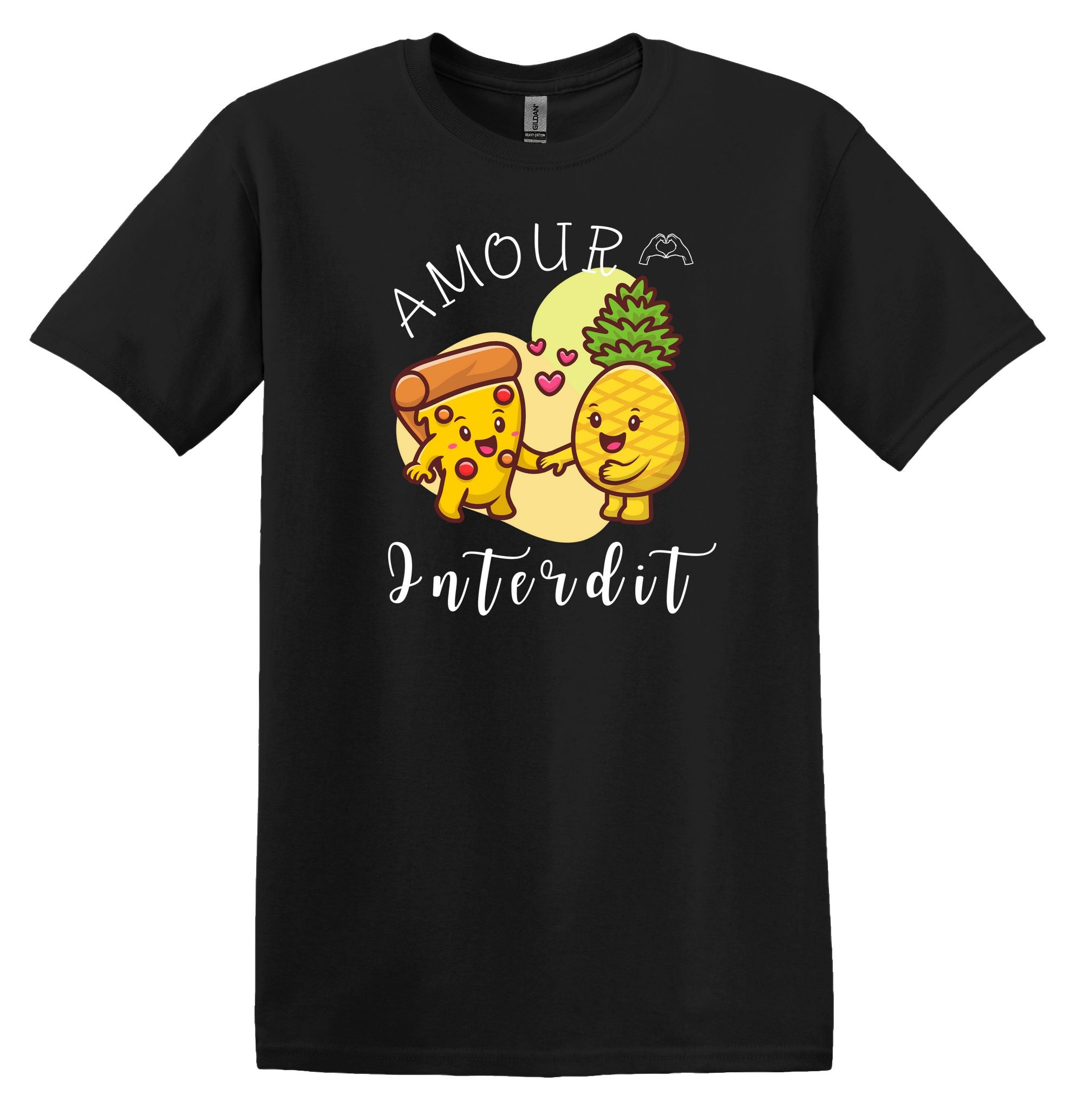 T-Shirt Pizza et Ananas, Amour Interdit