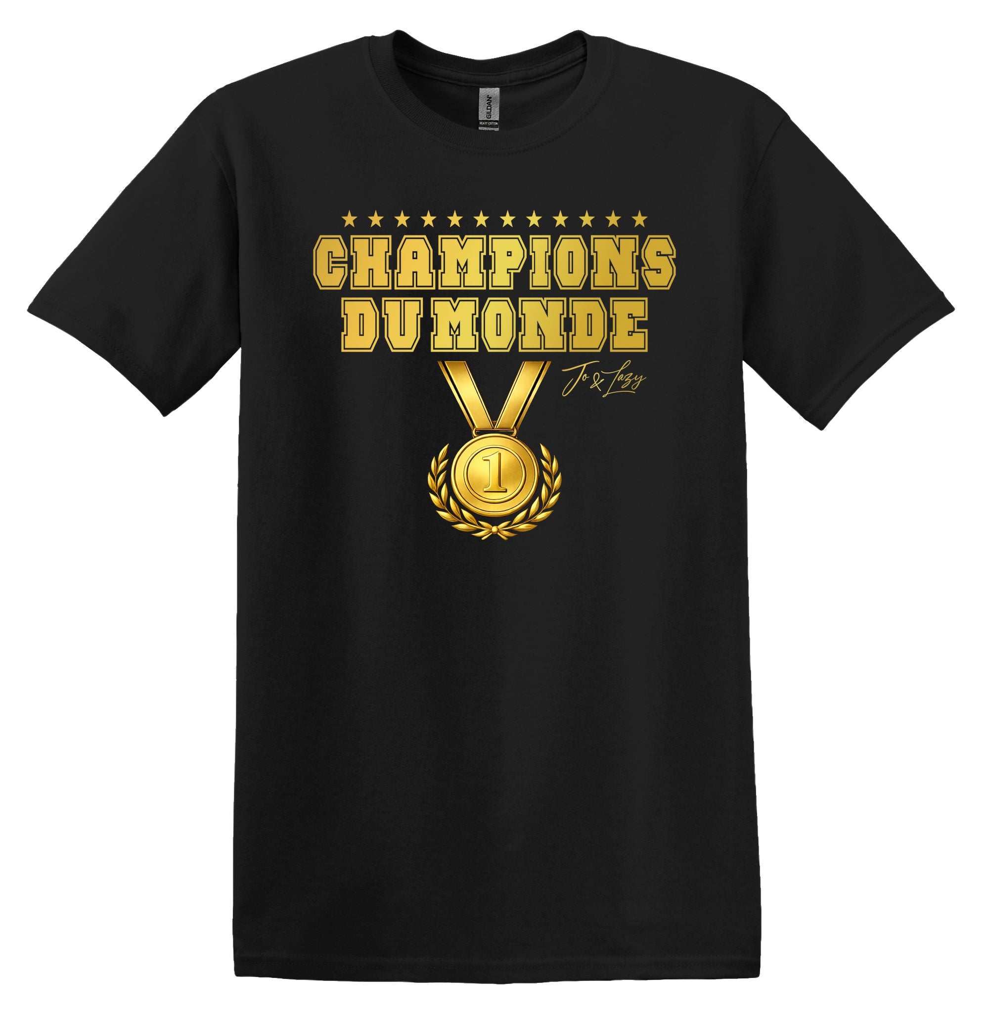 T-Shirt Officiel Champion du Monde - Jo & Lazy Image principale du produit