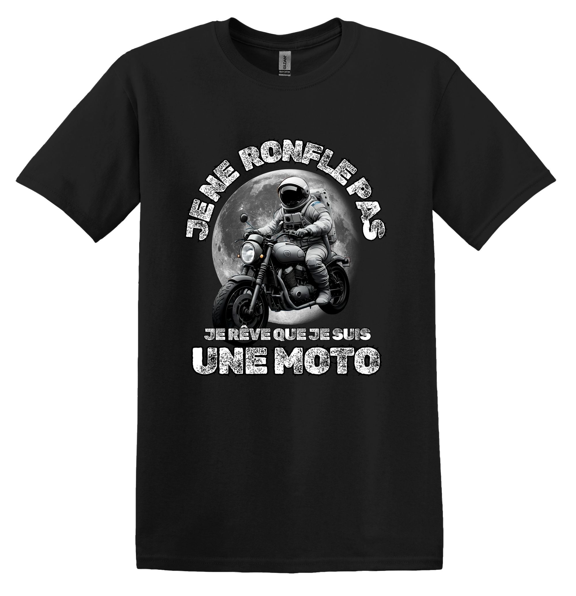 T-Shirt Je ne ronfle pas je rêve que je suis une moto