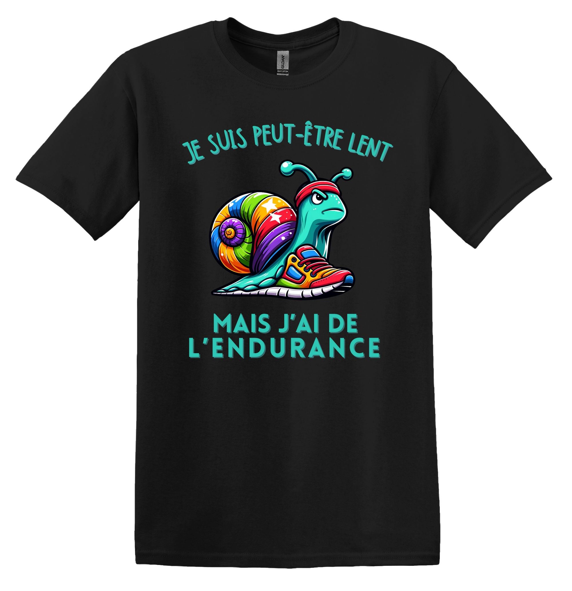 T-Shirt Je suis peut-être lent mais j'ai de l'endurance