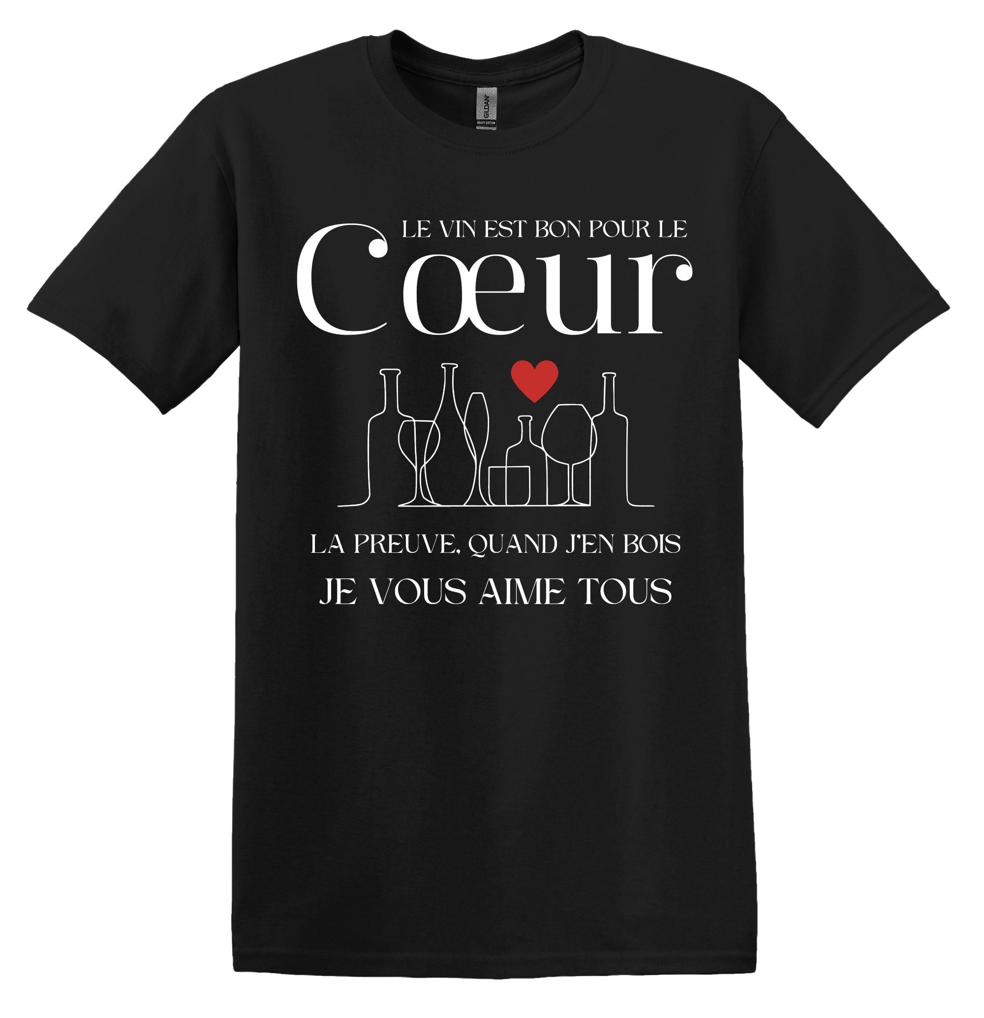 T-Shirt Boire du vin c'est bon pour le coeur