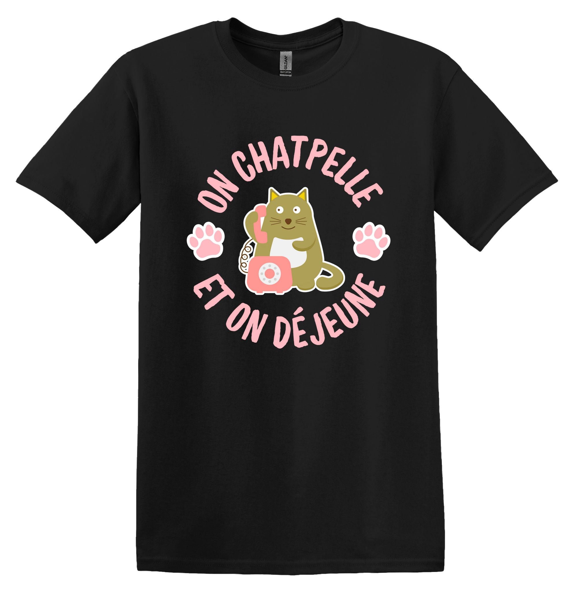 T-Shirt On chatpelle et on déjeune