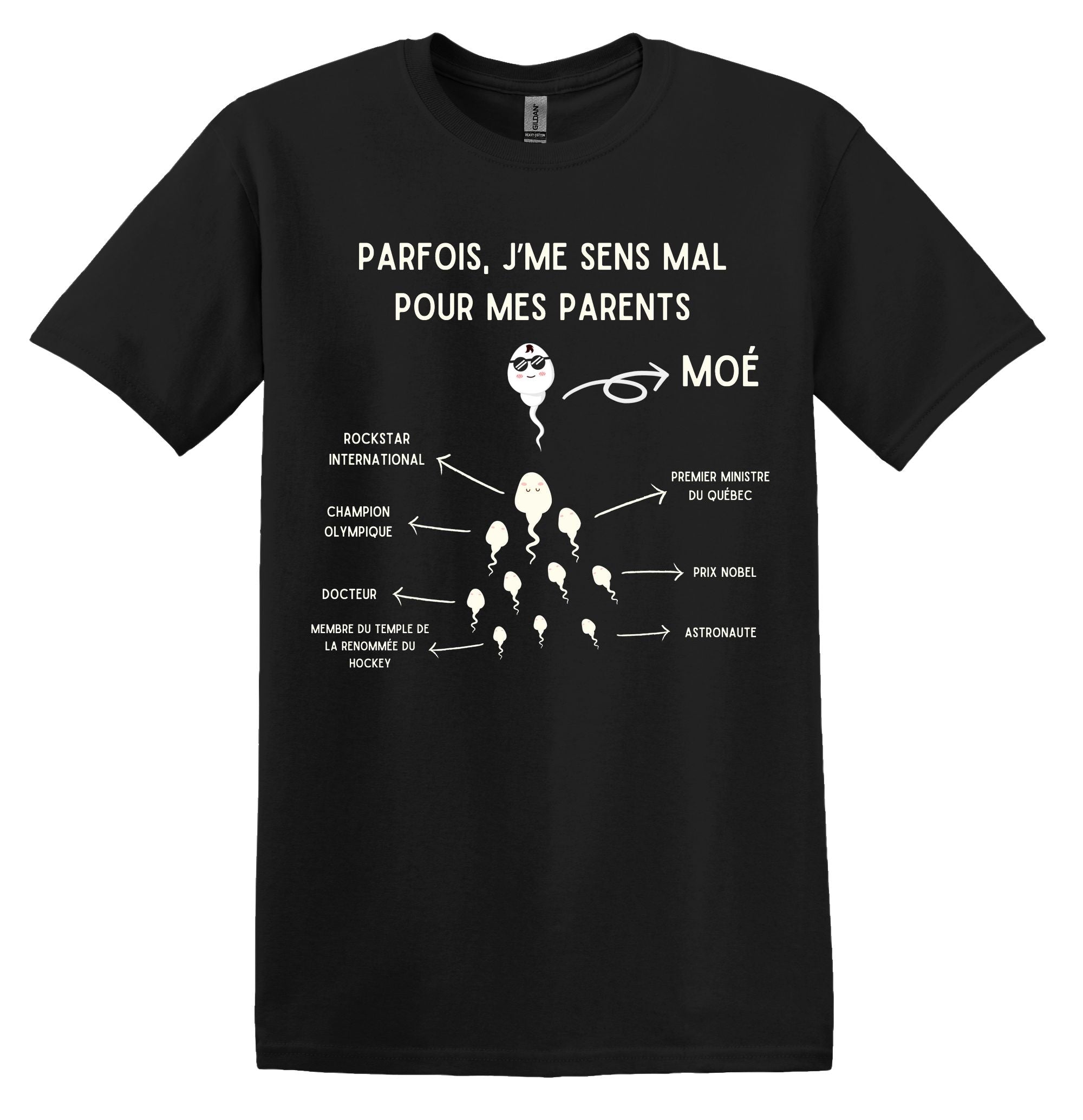 T-Shirt Parfois, j'me sens mal pour mes parents