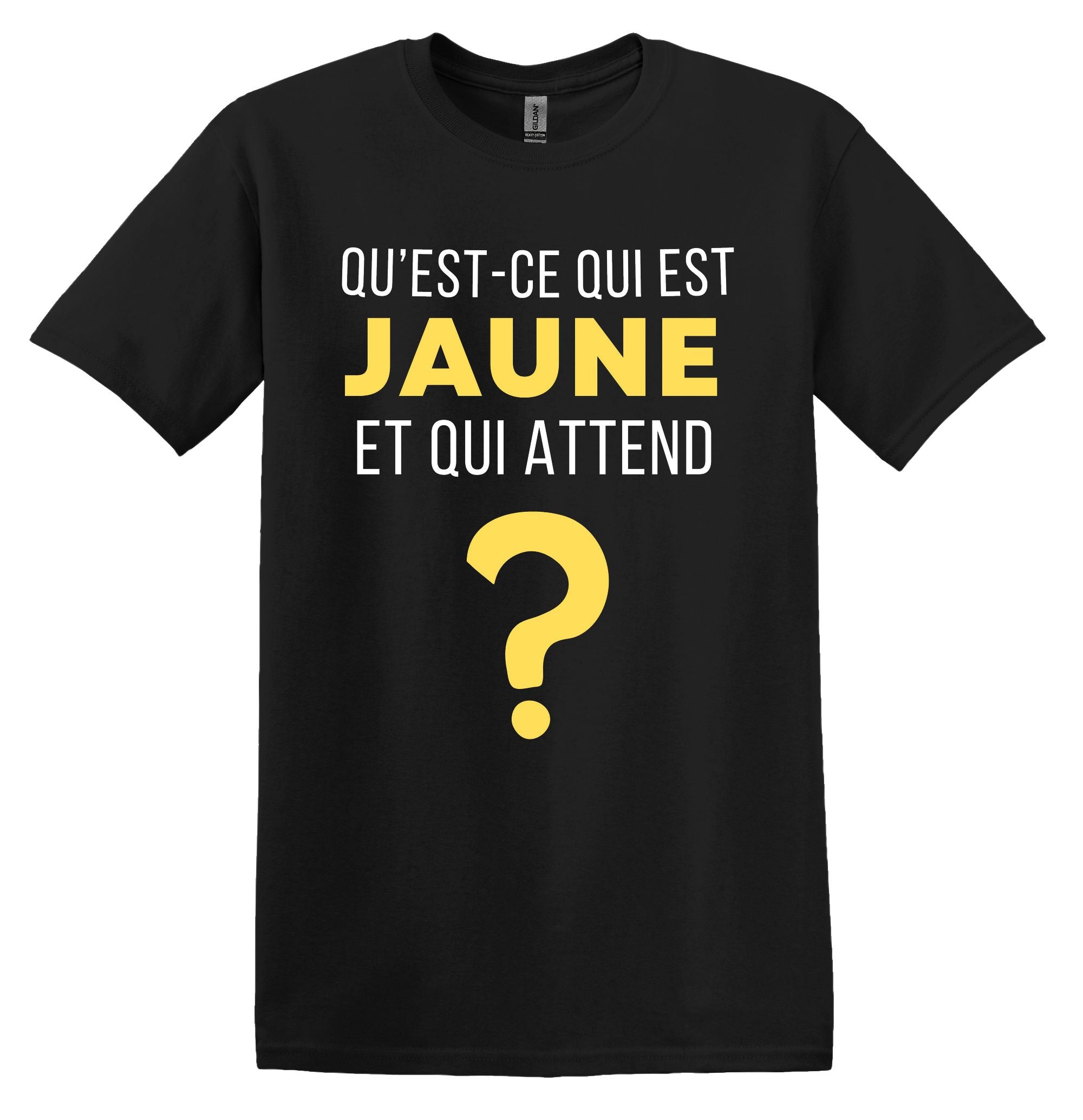 T-Shirt Qu'est ce qui est jaune et qui attend