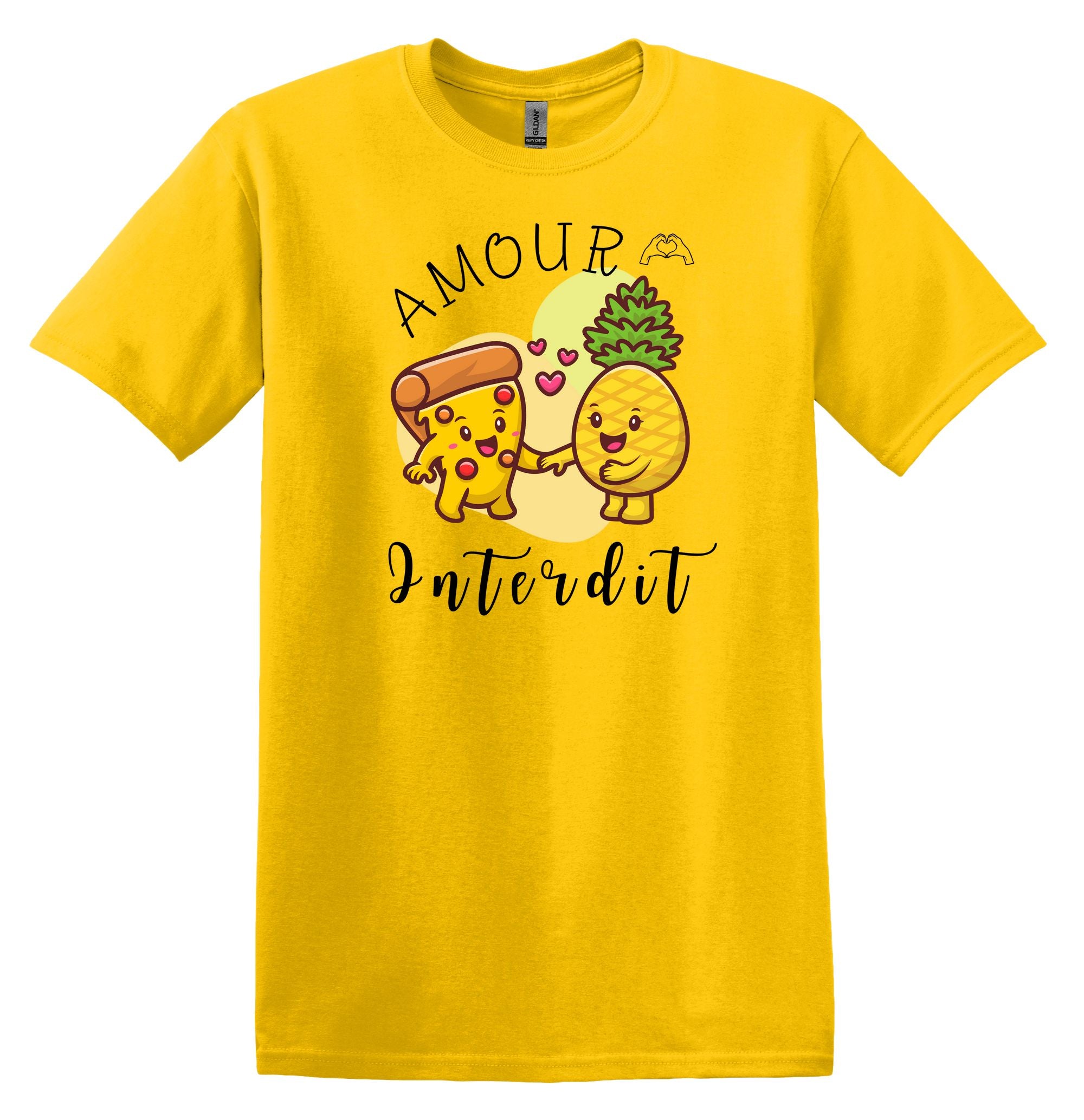 T-Shirt Pizza et Ananas, Amour Interdit