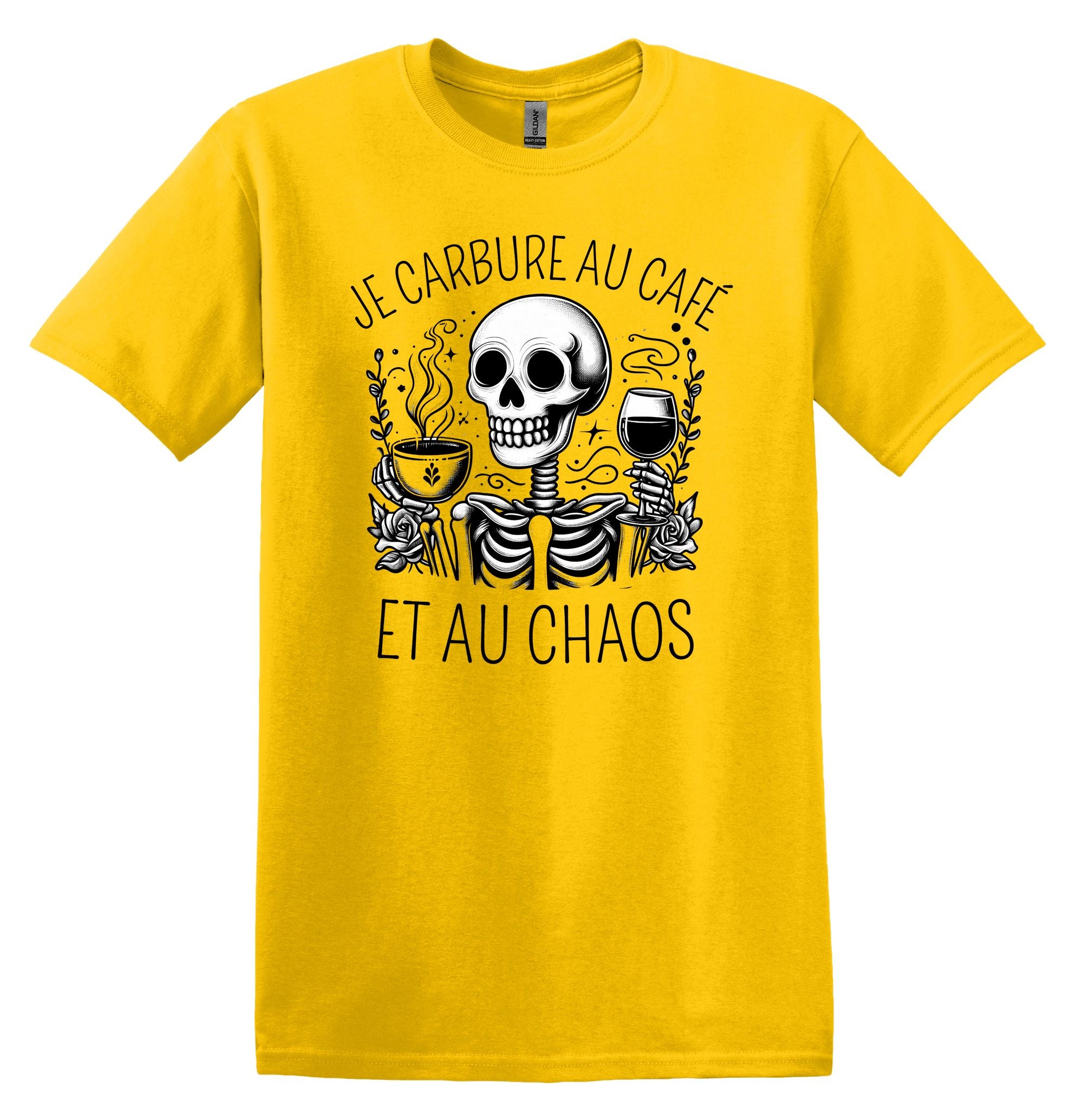 T-Shirt Je carbure au café et au chaos