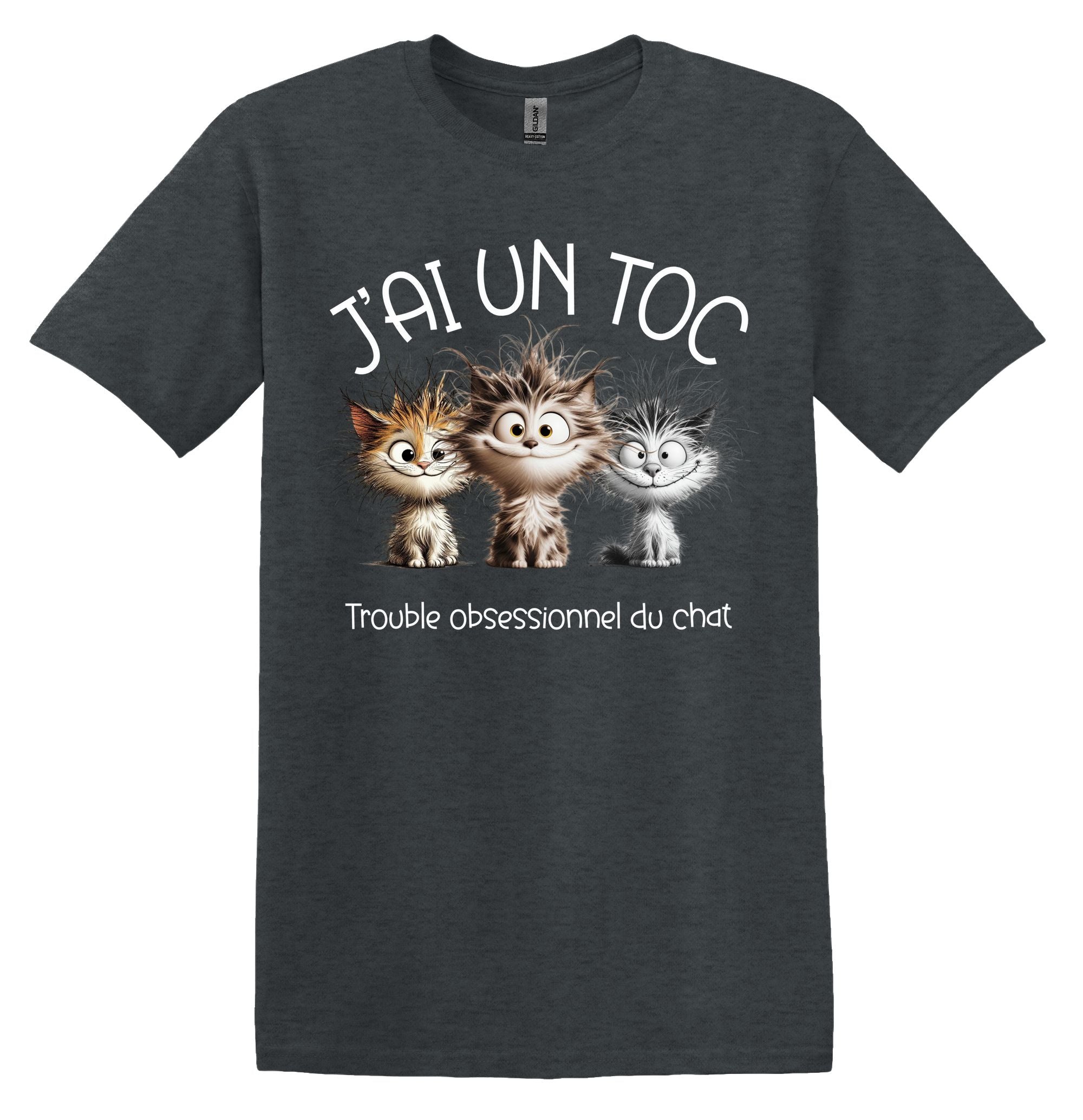 T-Shirt J'ai un TOC ( Trouble obsessionnel du chat )