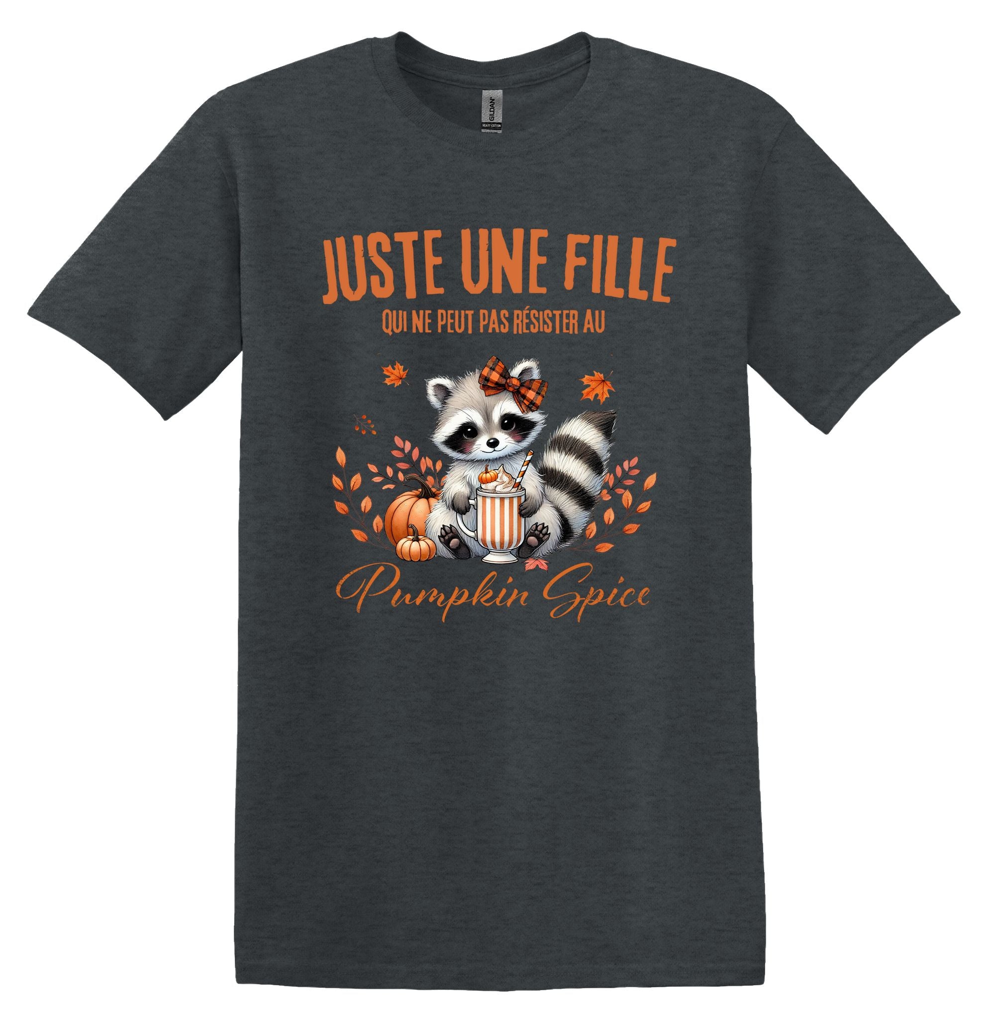 T-Shirt Juste Une Fille Pumpkin Spice