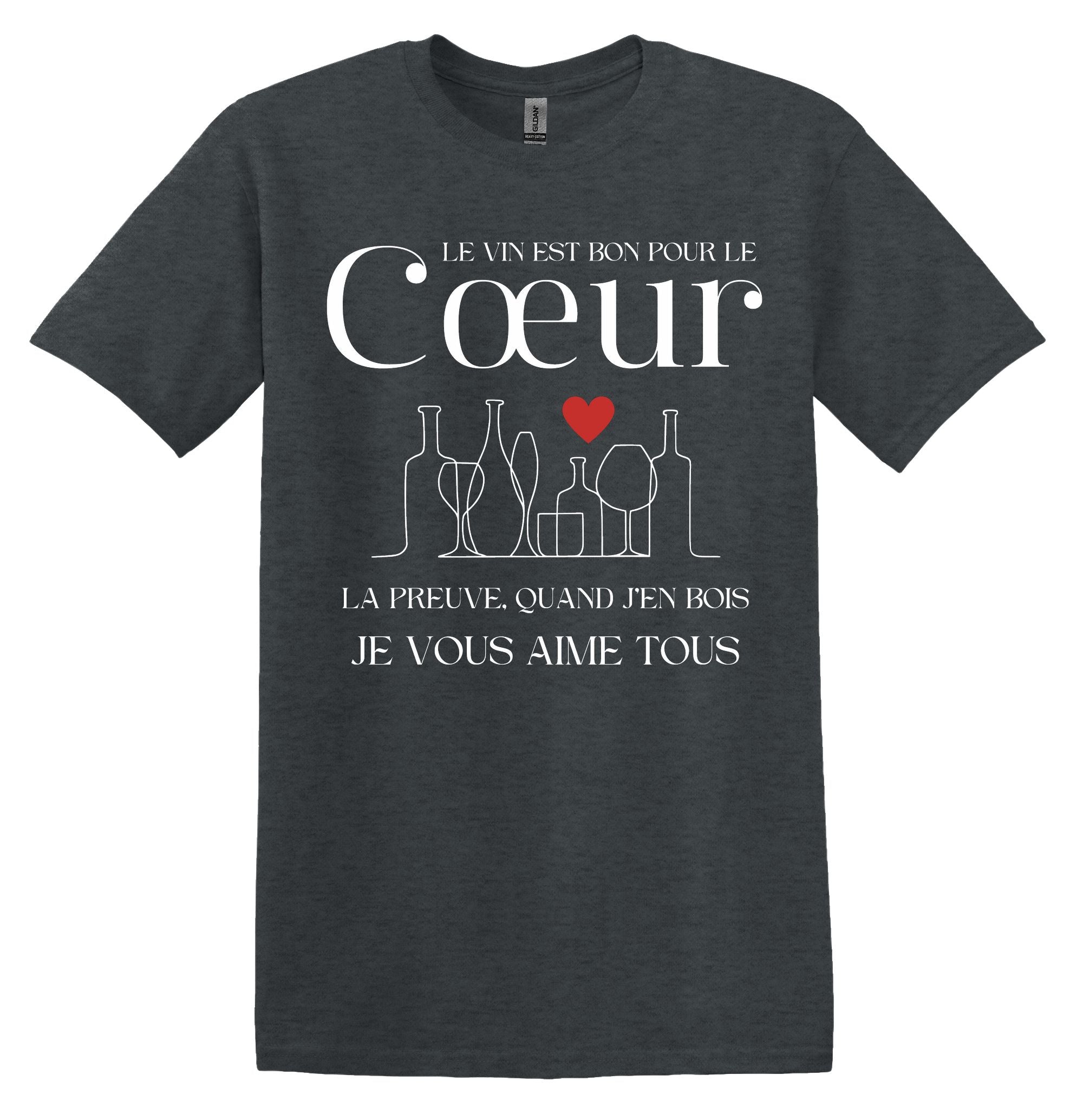T-Shirt Boire du vin c'est bon pour le coeur