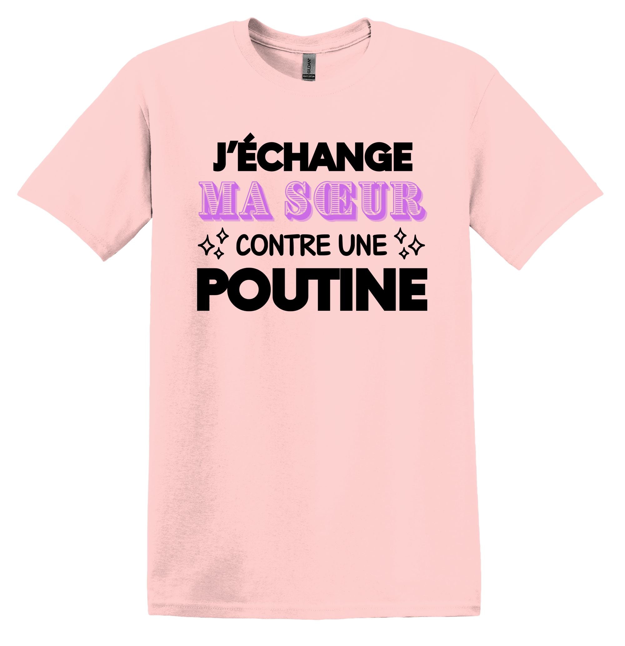 T-Shirt J'échange ma soeur contre une poutine