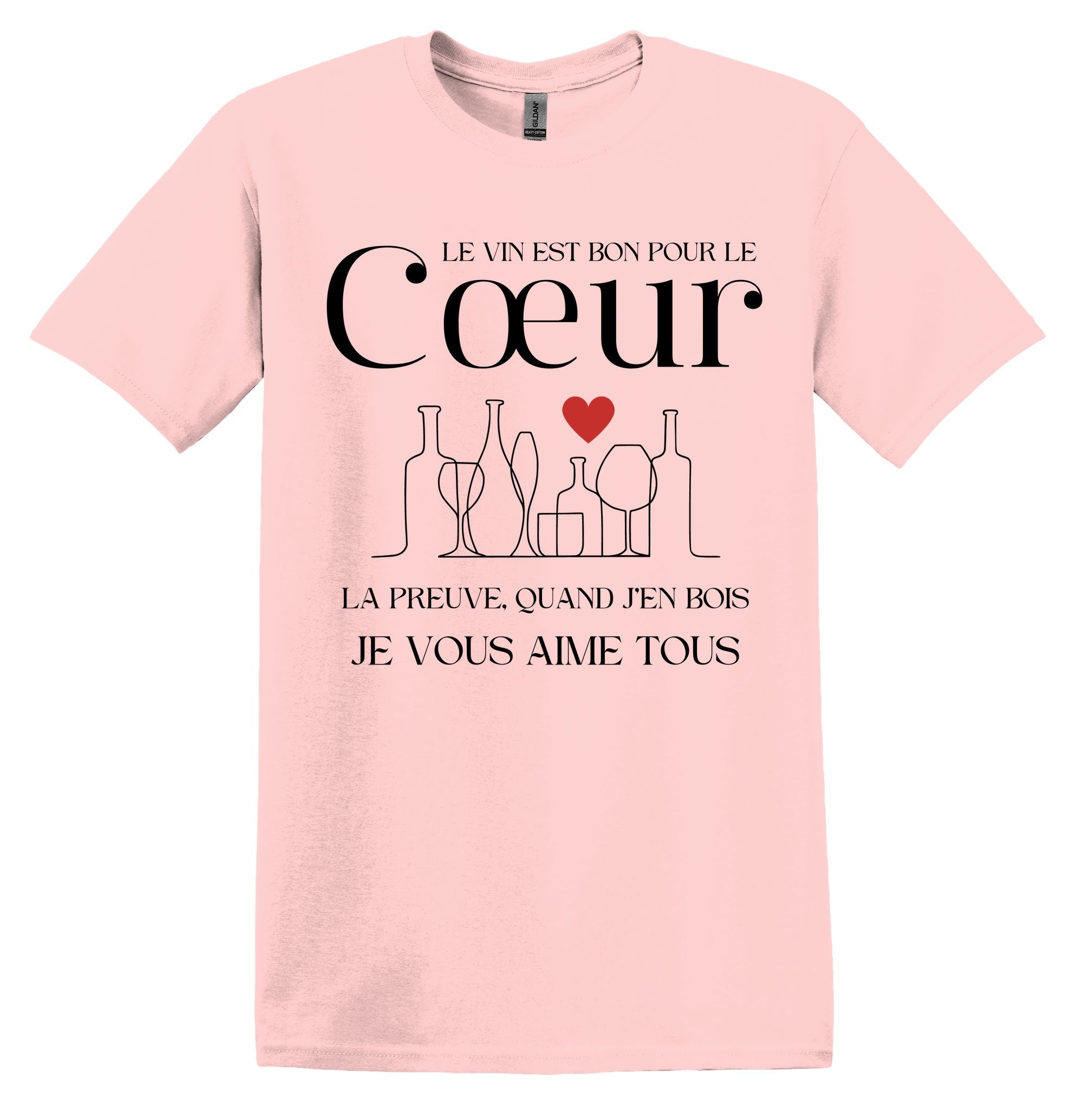 T-Shirt Boire du vin c'est bon pour le coeur