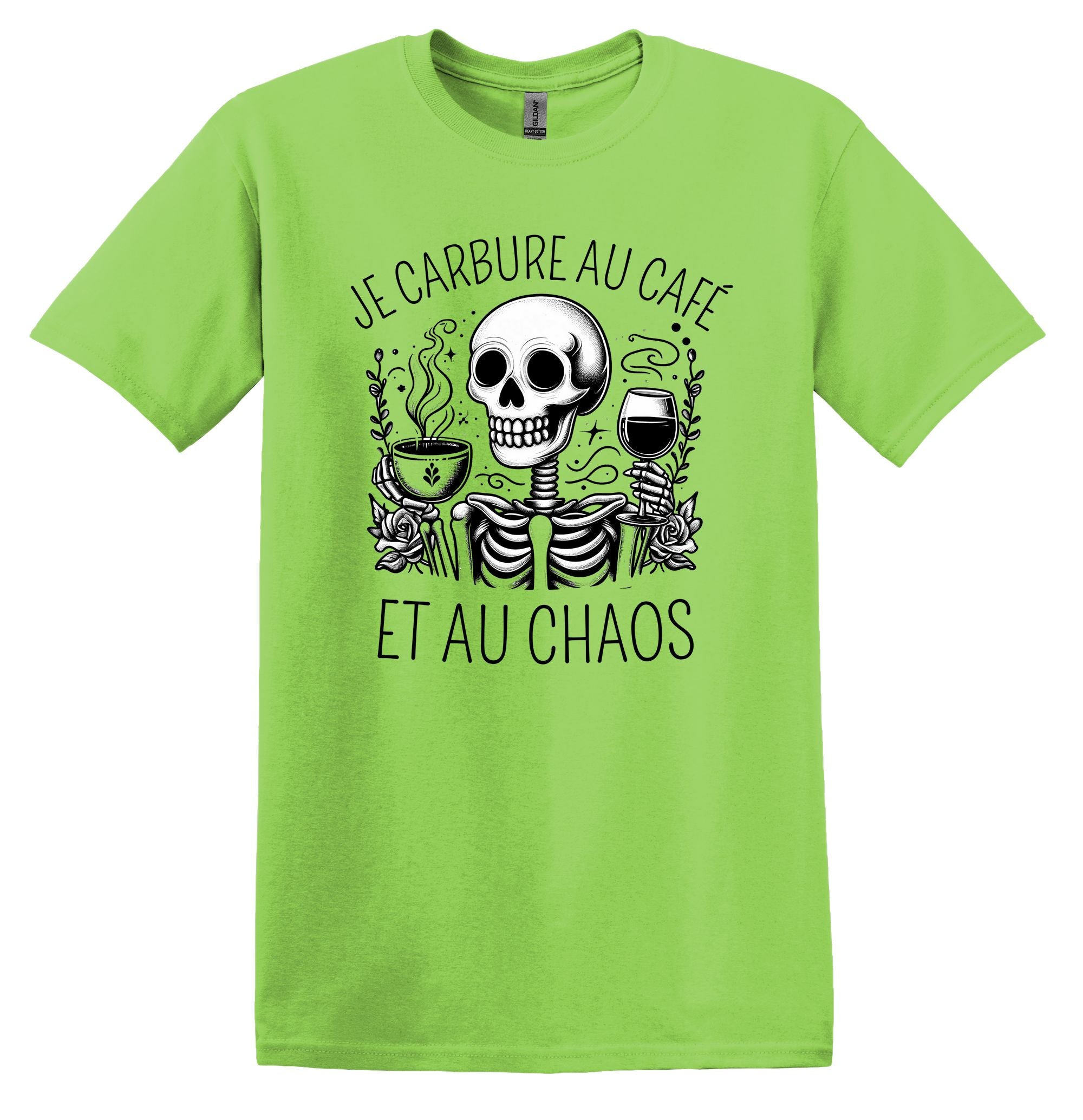 T-Shirt Je carbure au café et au chaos
