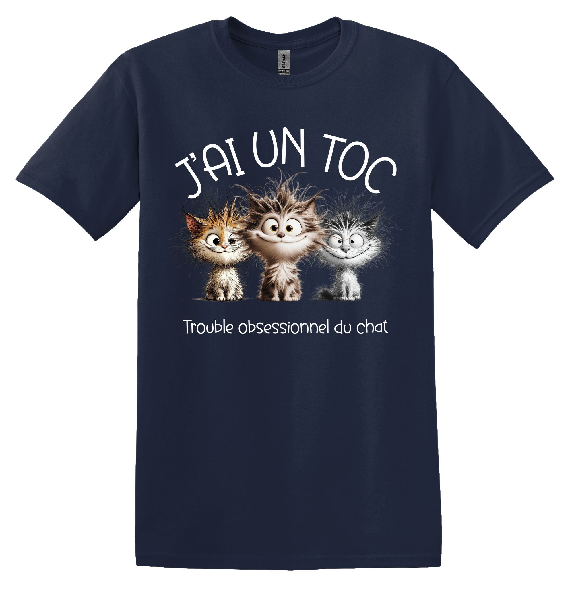T-Shirt J'ai un TOC ( Trouble obsessionnel du chat )