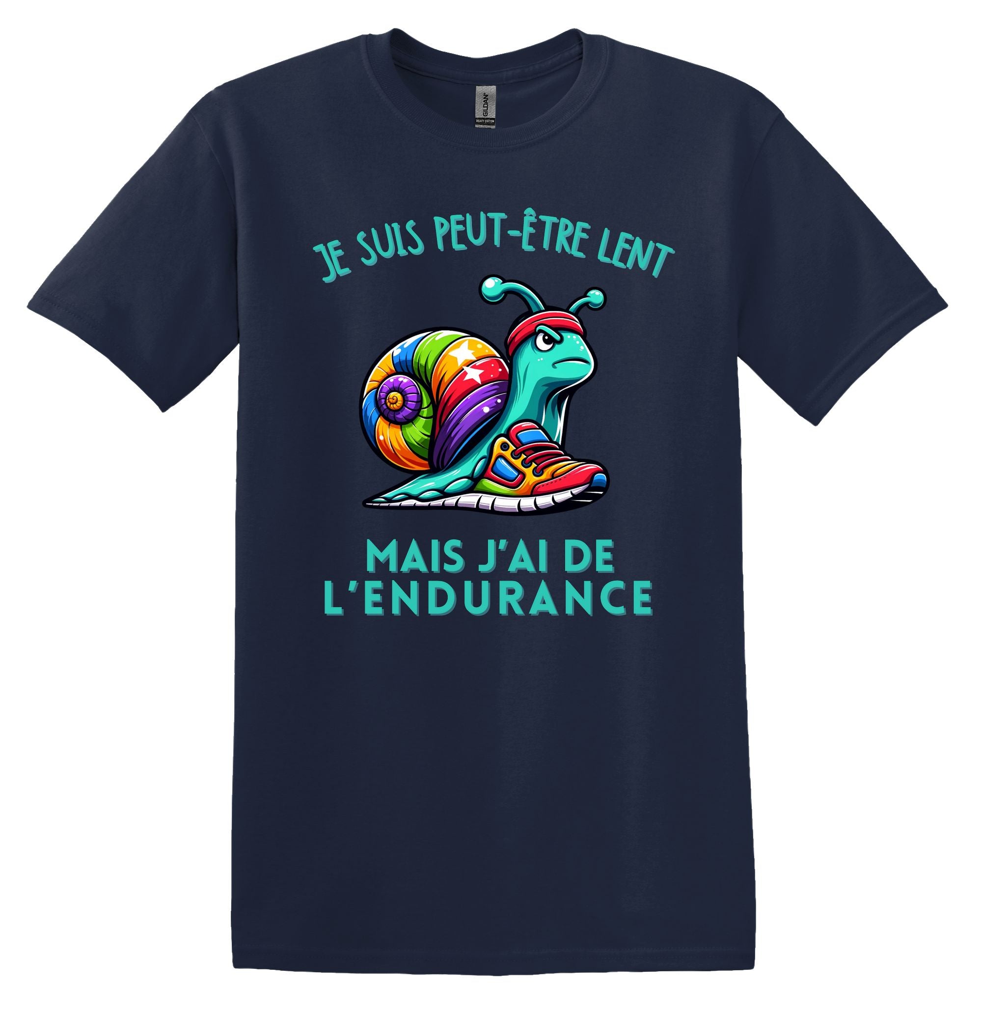 T-Shirt Je suis peut-être lent mais j'ai de l'endurance