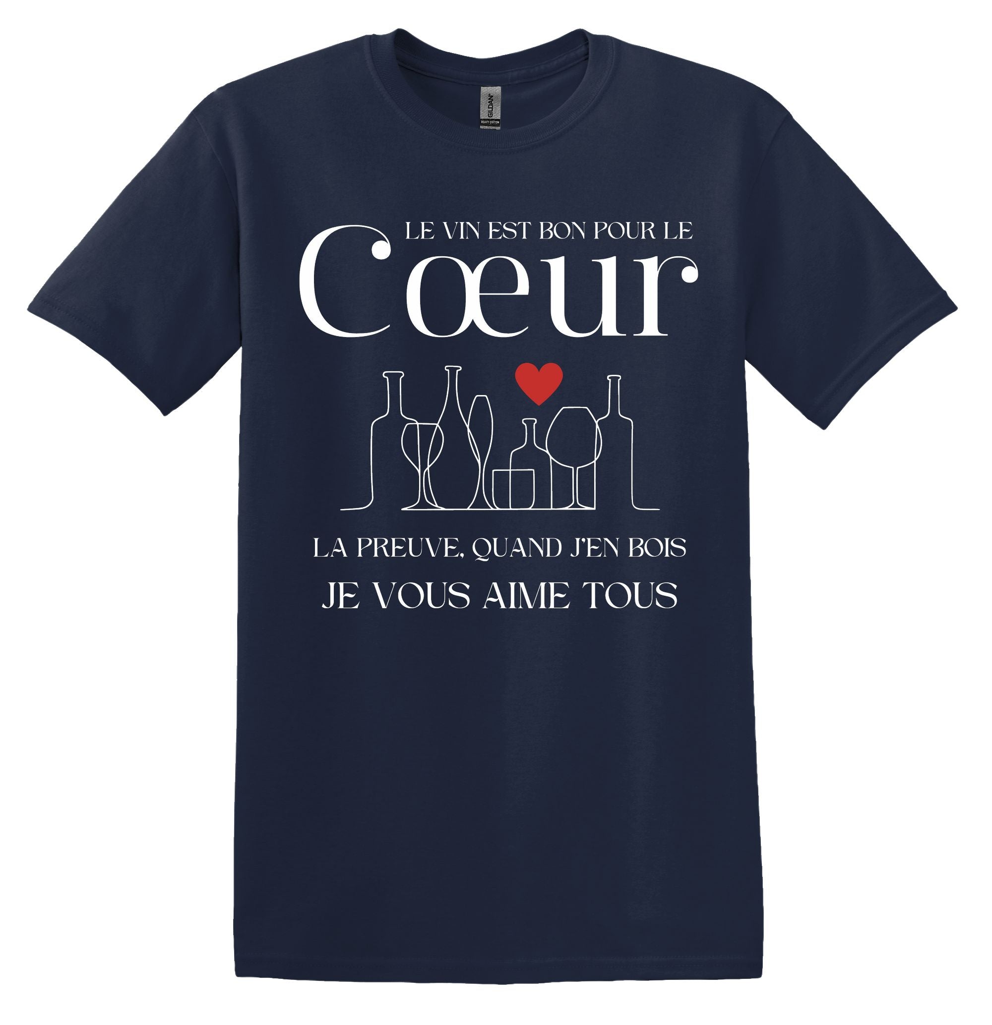 T-Shirt Boire du vin c'est bon pour le coeur