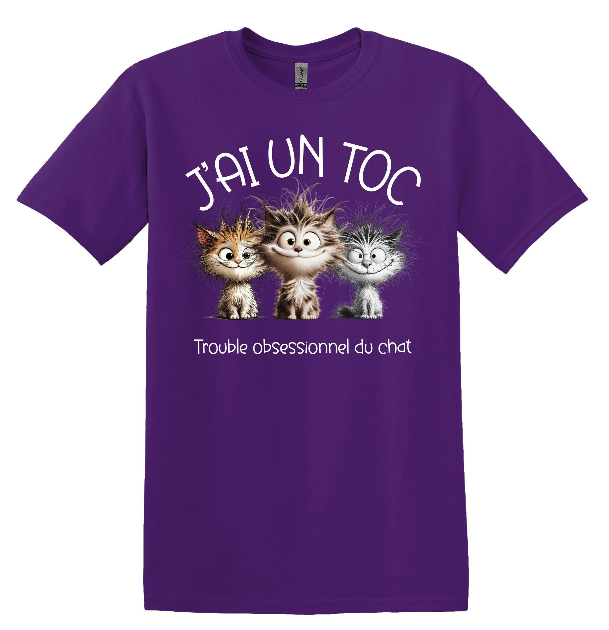 T-Shirt J'ai un TOC ( Trouble obsessionnel du chat )