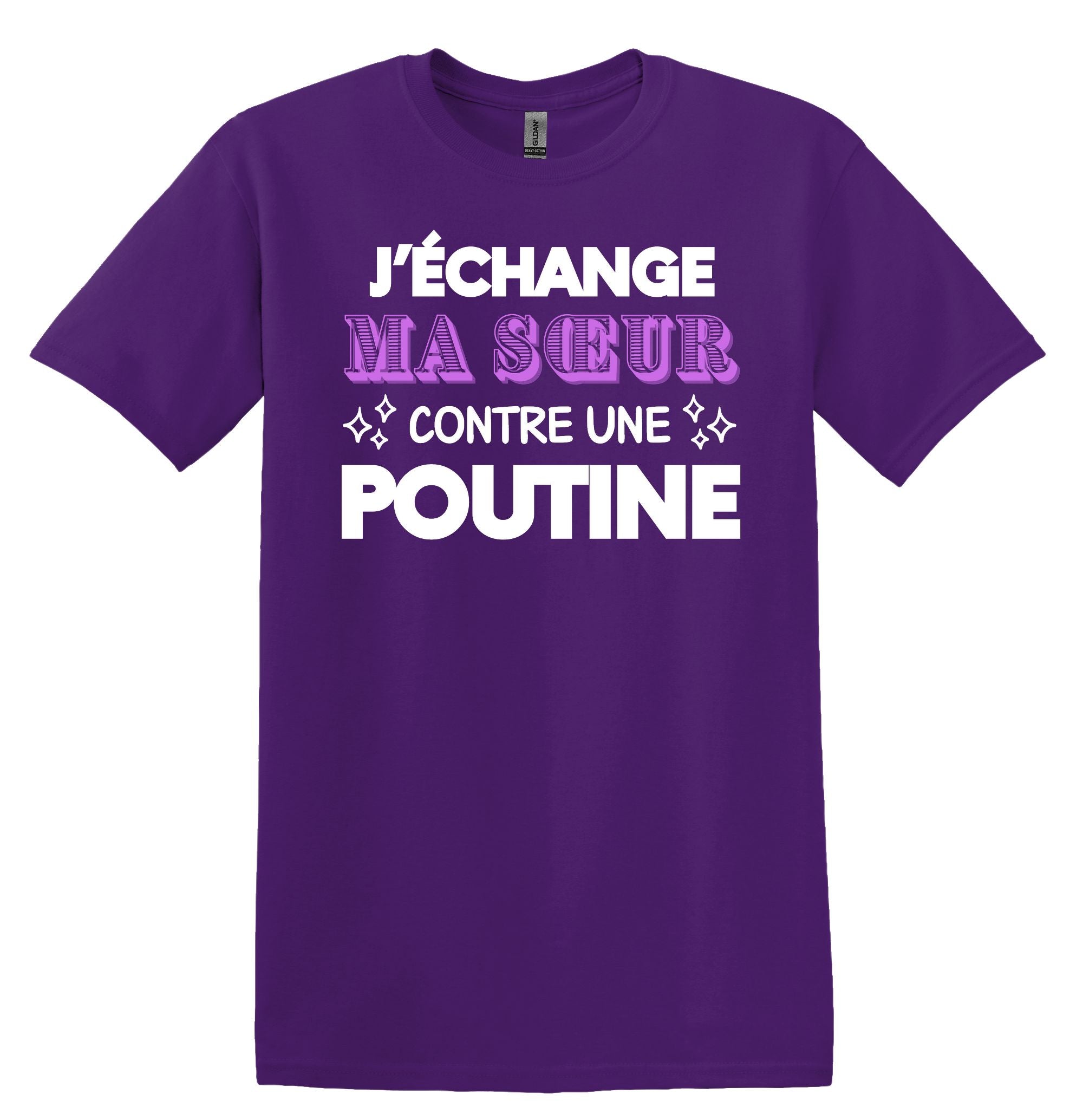 T-Shirt J'échange ma soeur contre une poutine