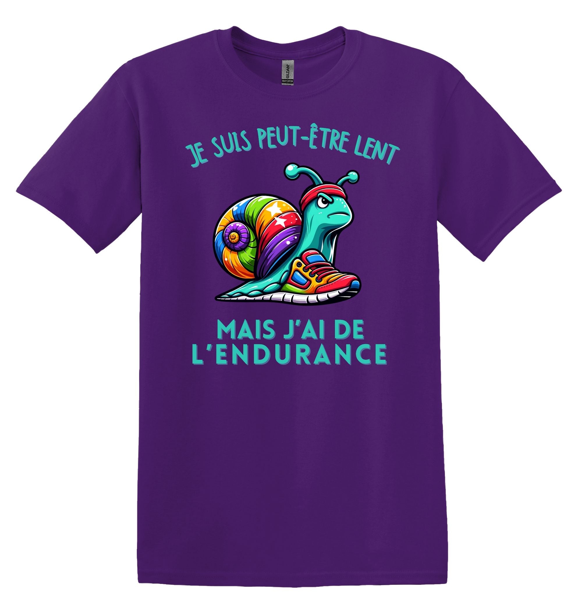 T-Shirt Je suis peut-être lent mais j'ai de l'endurance