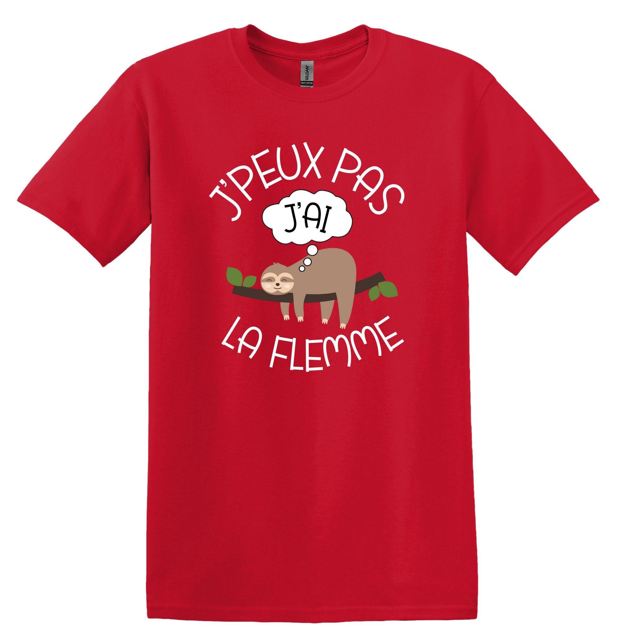 T-Shirt J'peux pas j'ai la flemme