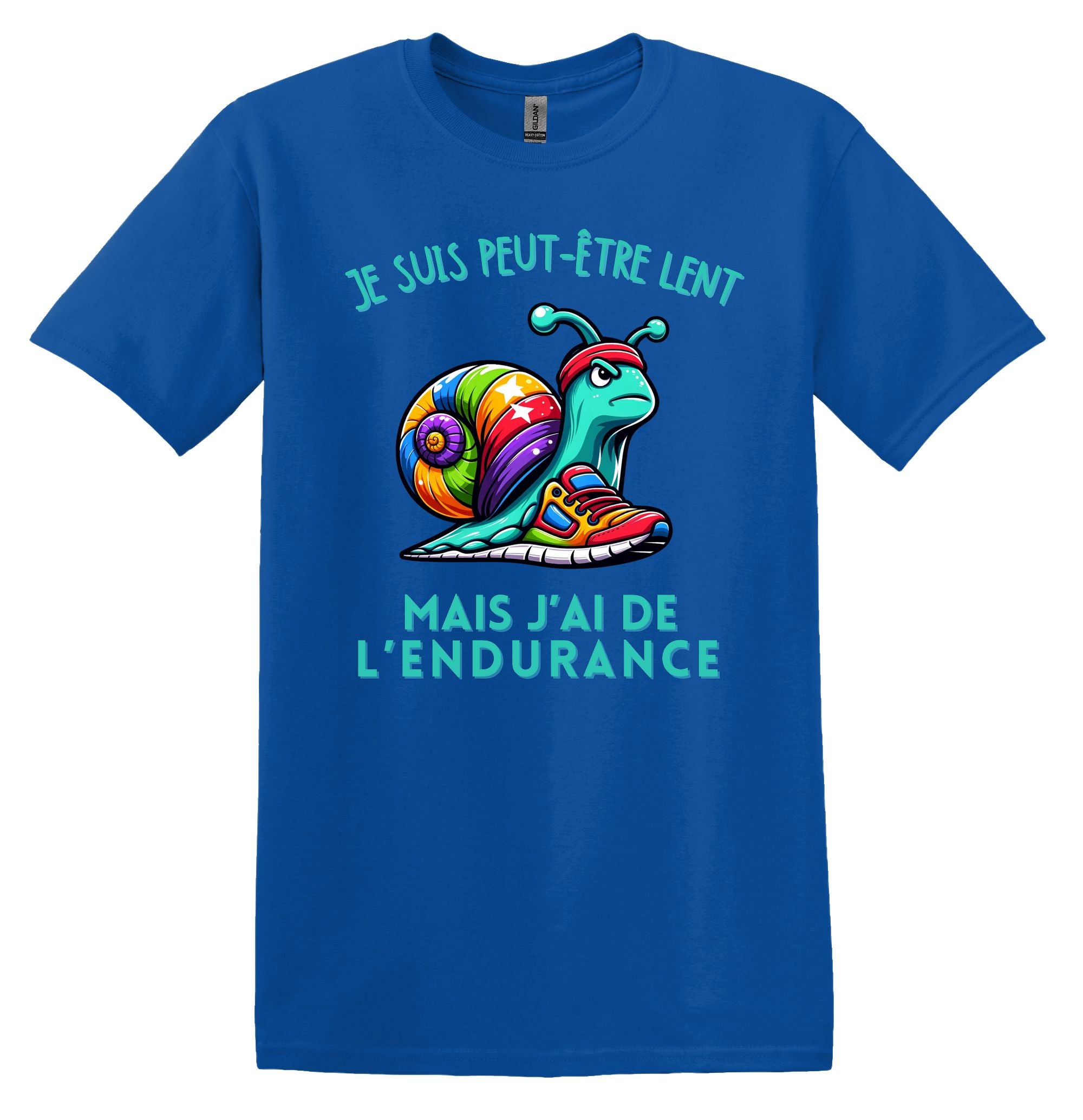 T-Shirt Je suis peut-être lent mais j'ai de l'endurance