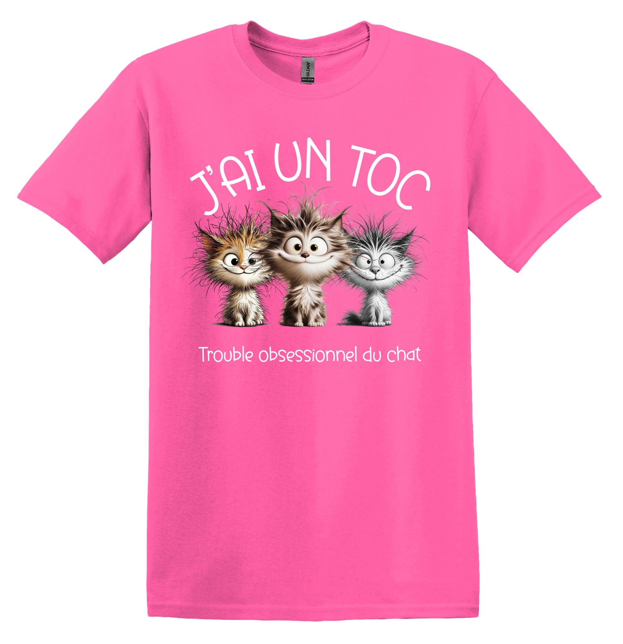 T-Shirt J'ai un TOC ( Trouble obsessionnel du chat )