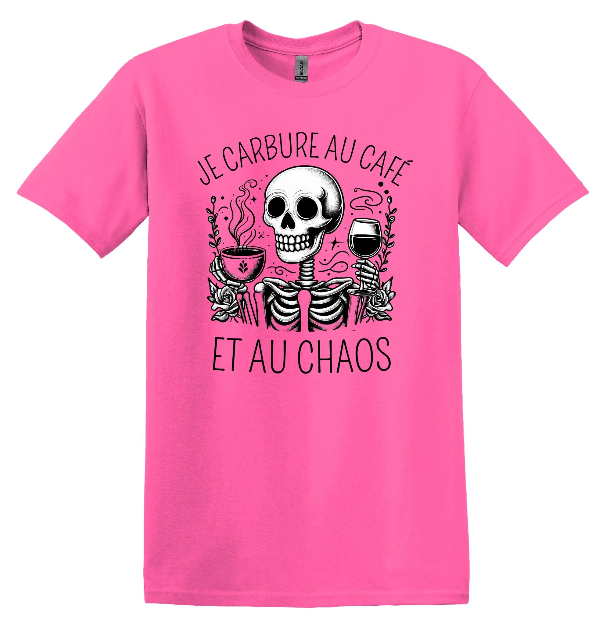 T-Shirt Je carbure au café et au chaos