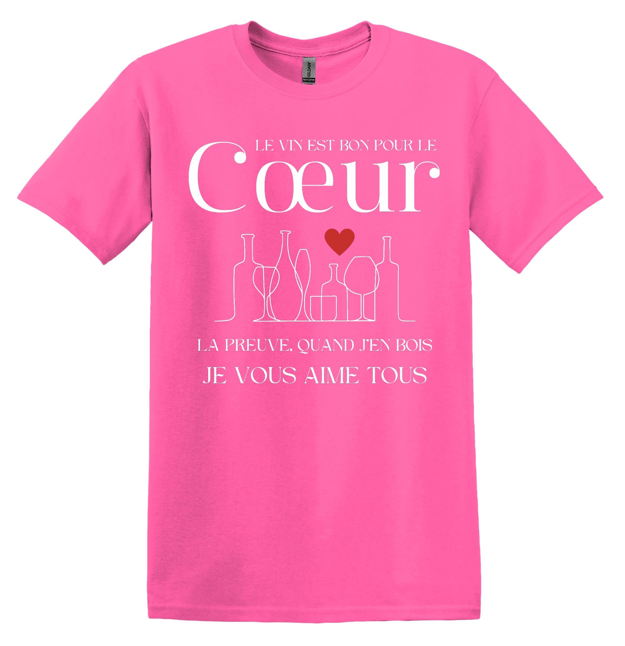 T-Shirt Boire du vin c'est bon pour le coeur