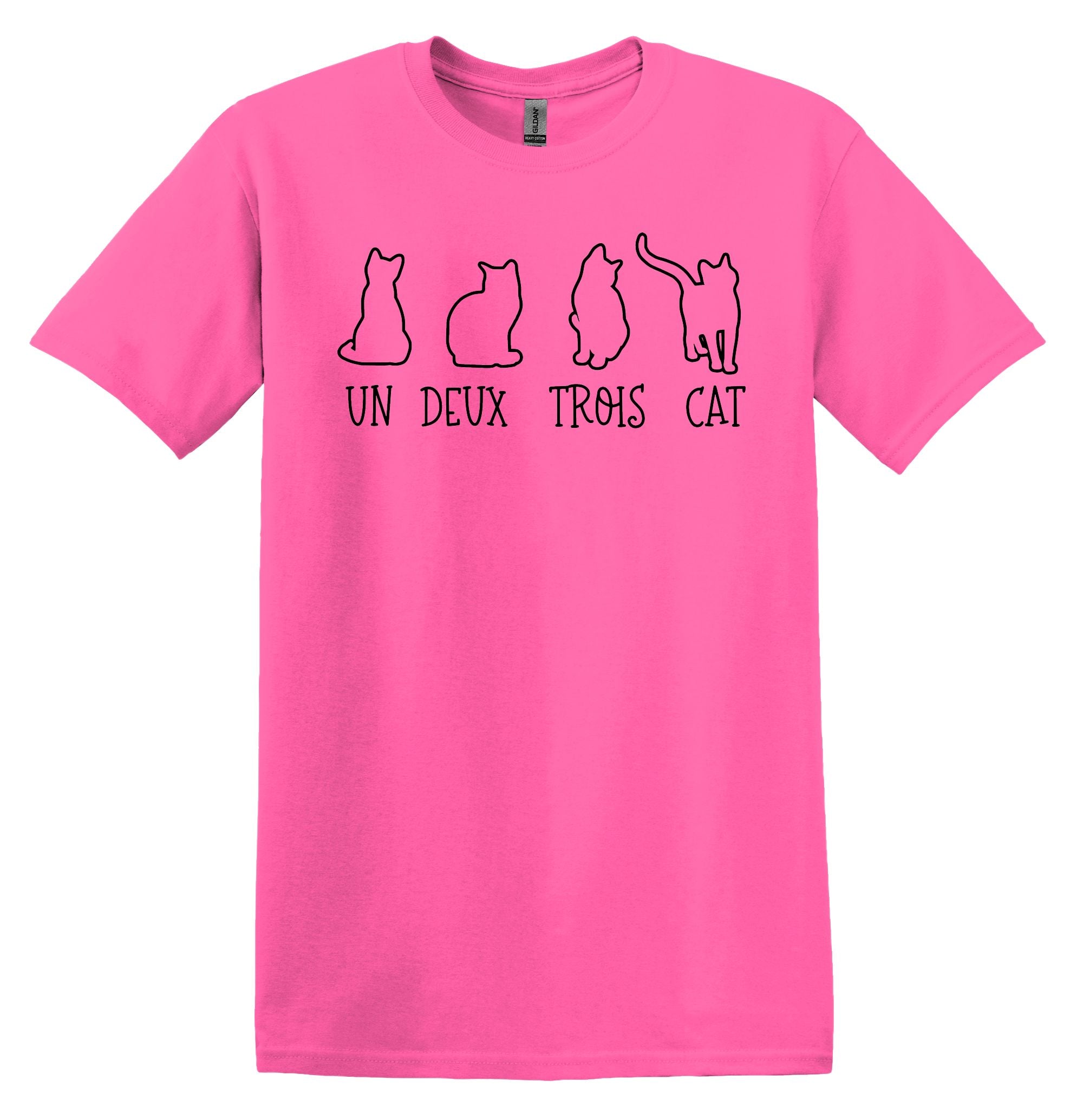 T shirt un hot sale deux trois cat