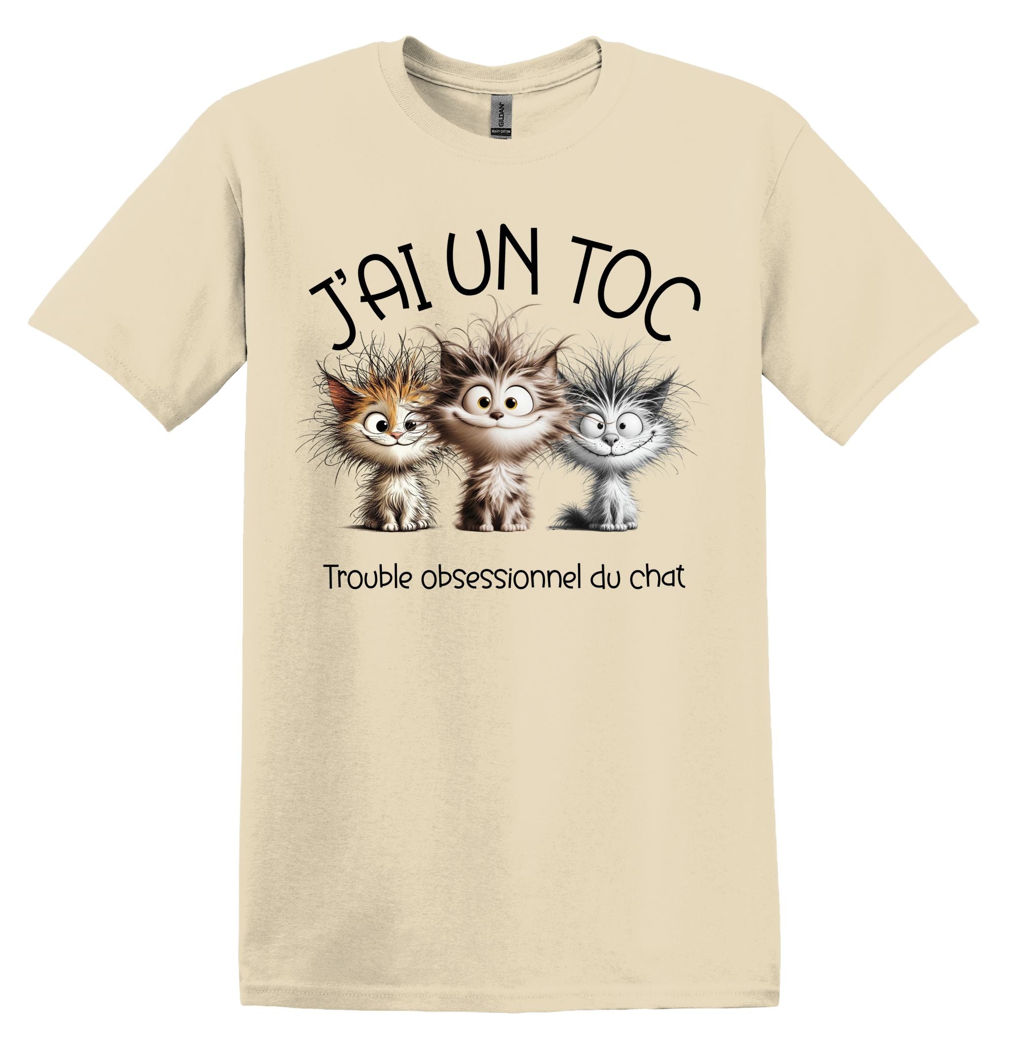 T-Shirt J'ai un TOC ( Trouble obsessionnel du chat )