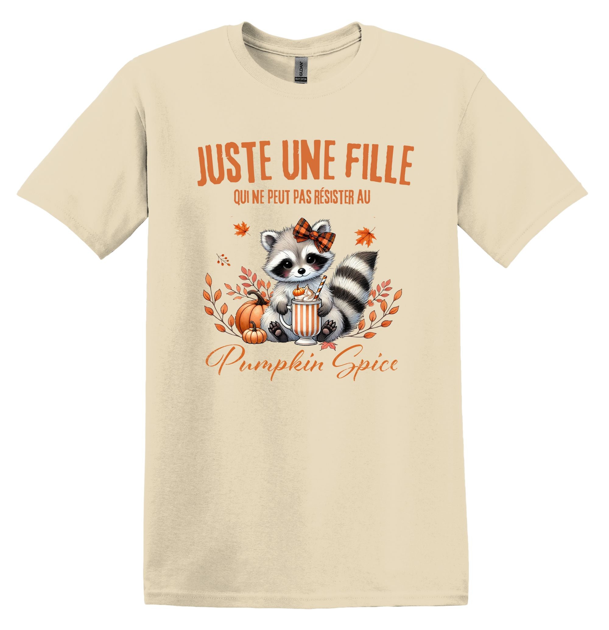 T-Shirt Juste Une Fille Pumpkin Spice