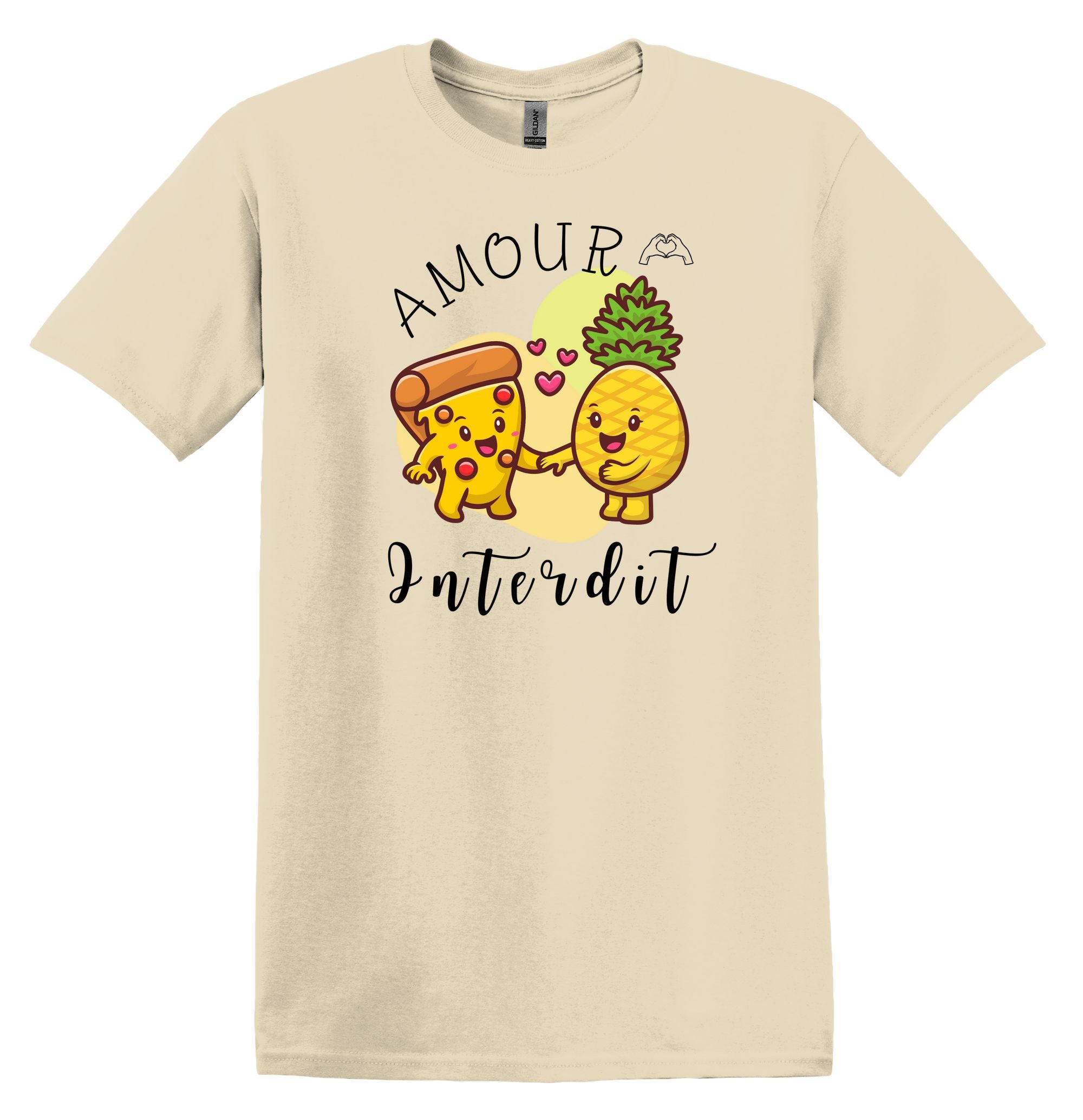 T-Shirt Pizza et Ananas, Amour Interdit