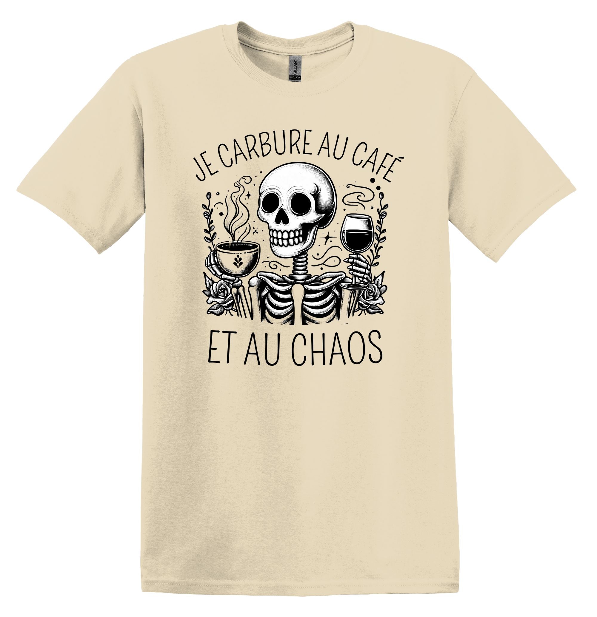 T-Shirt Je carbure au café et au chaos